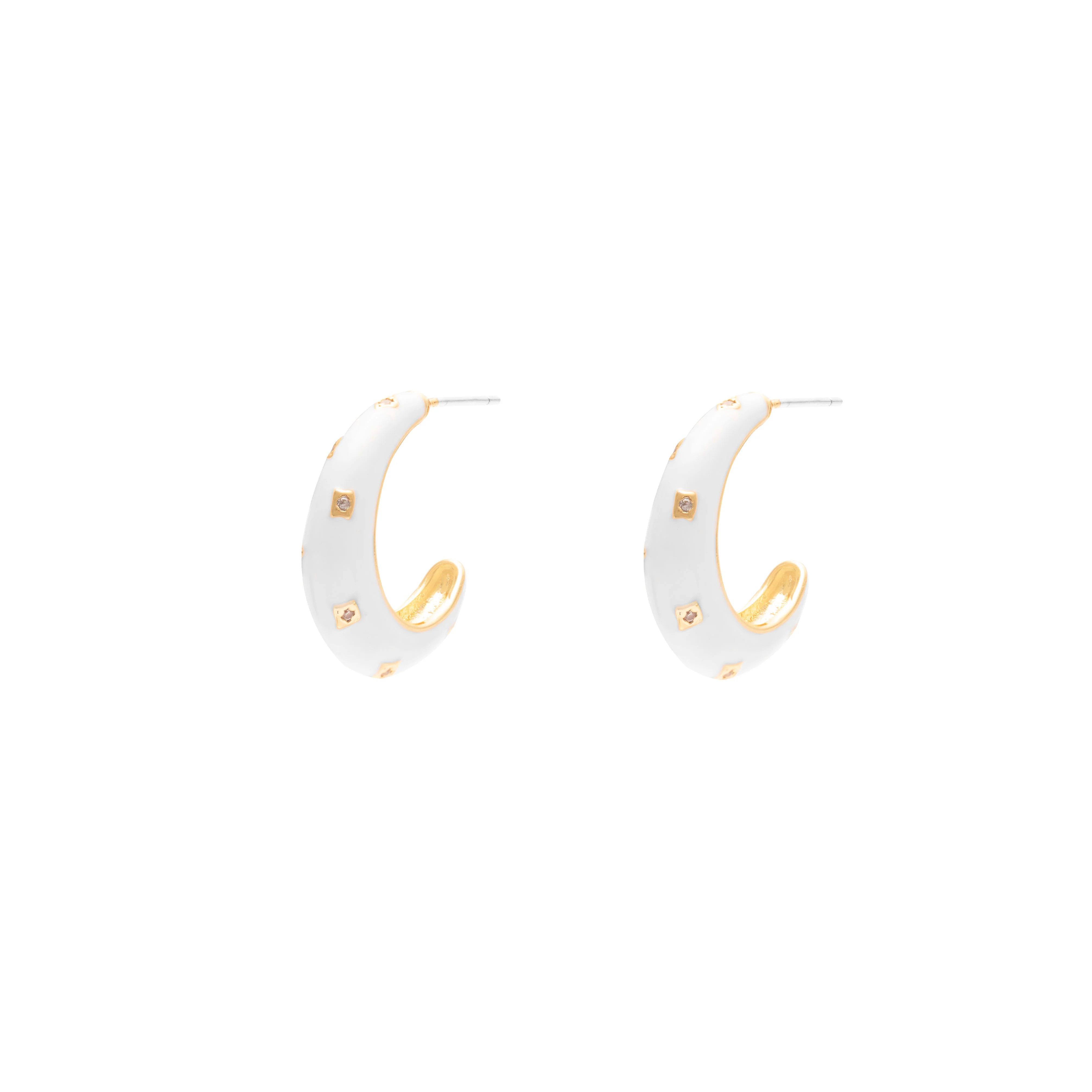 Agata enamel hoop earrings - Image 3