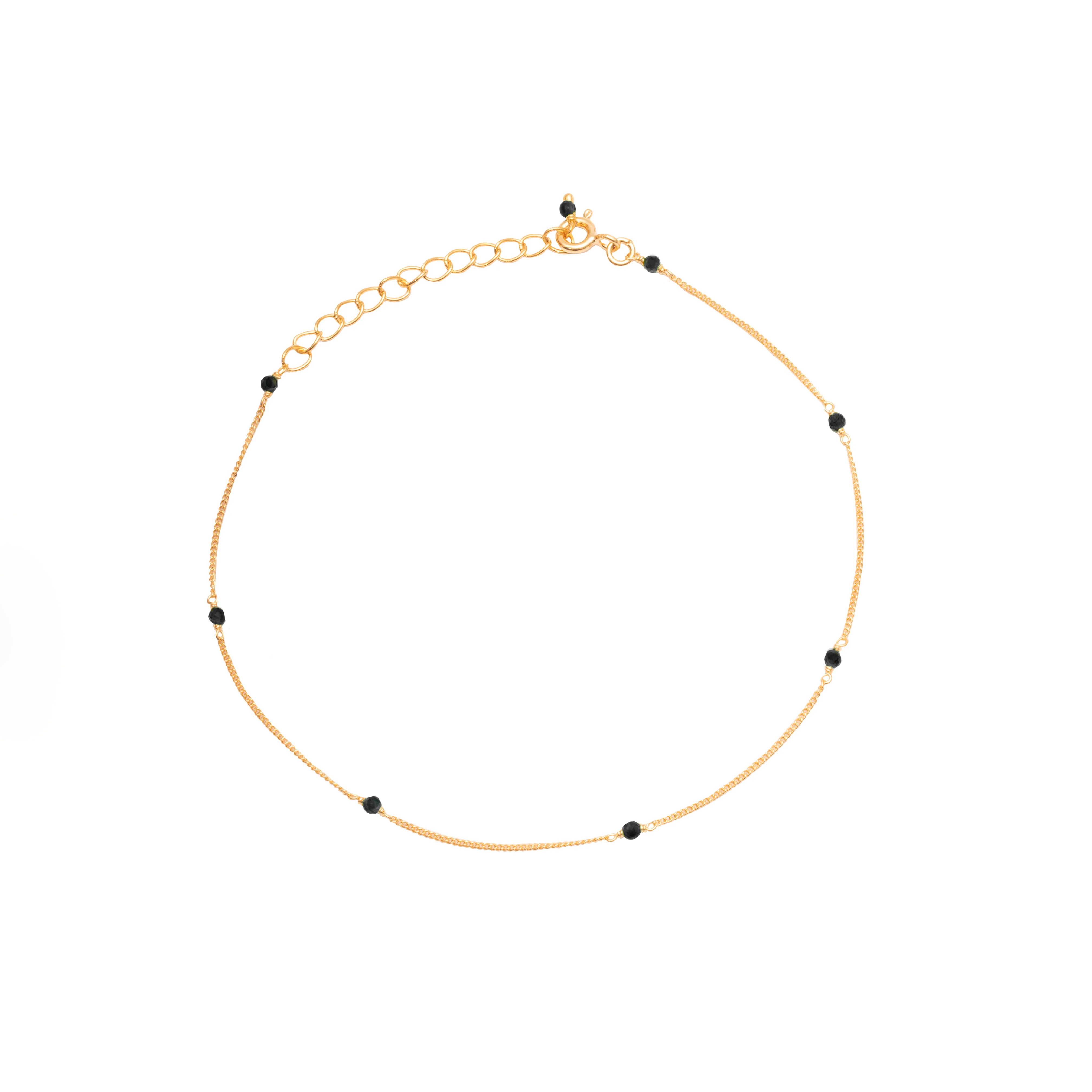 Amalia 2 micron gold semi precious anklet - Image 5