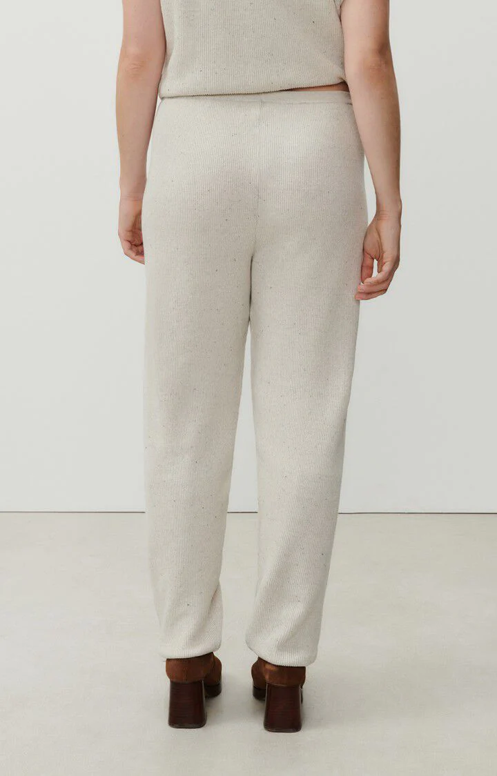 American Vintage Pants Melange Ecru | DOZ05A