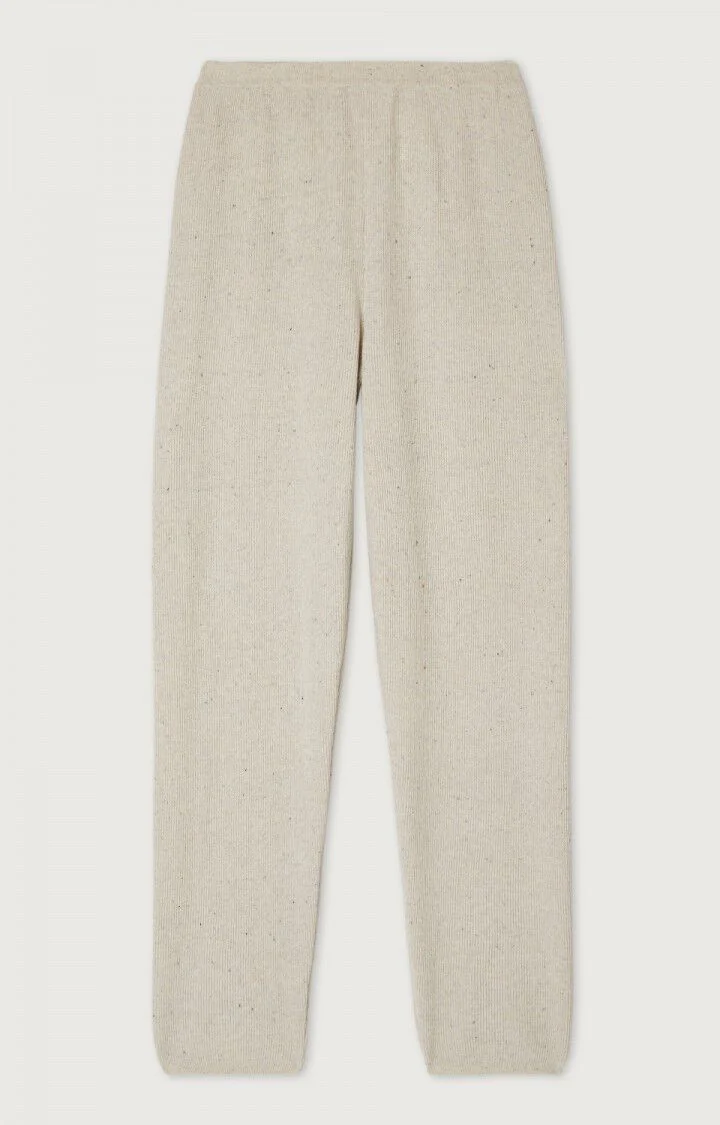 American Vintage Pants Melange Ecru | DOZ05A - Image 3