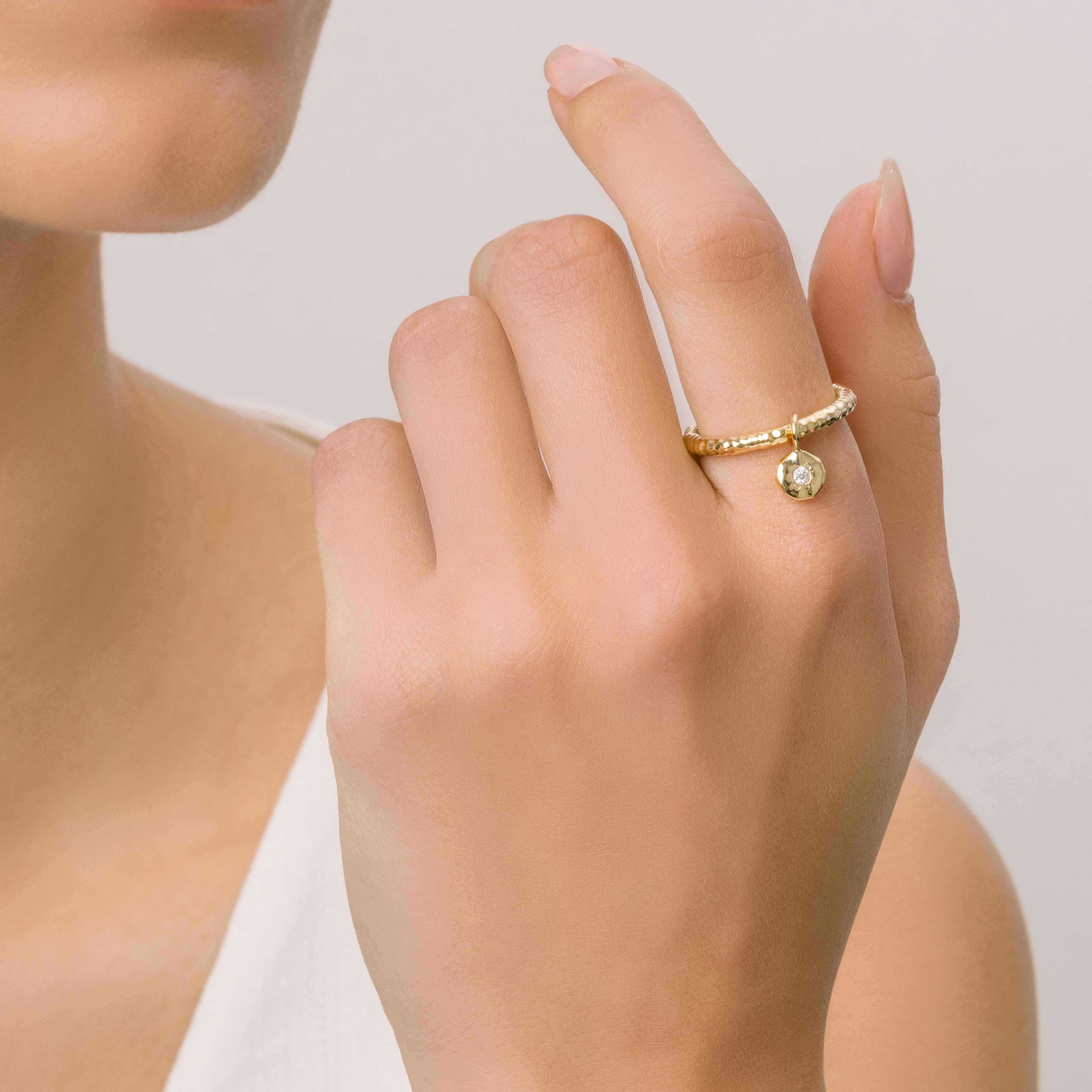Auric Moissanite charm ring - Image 2