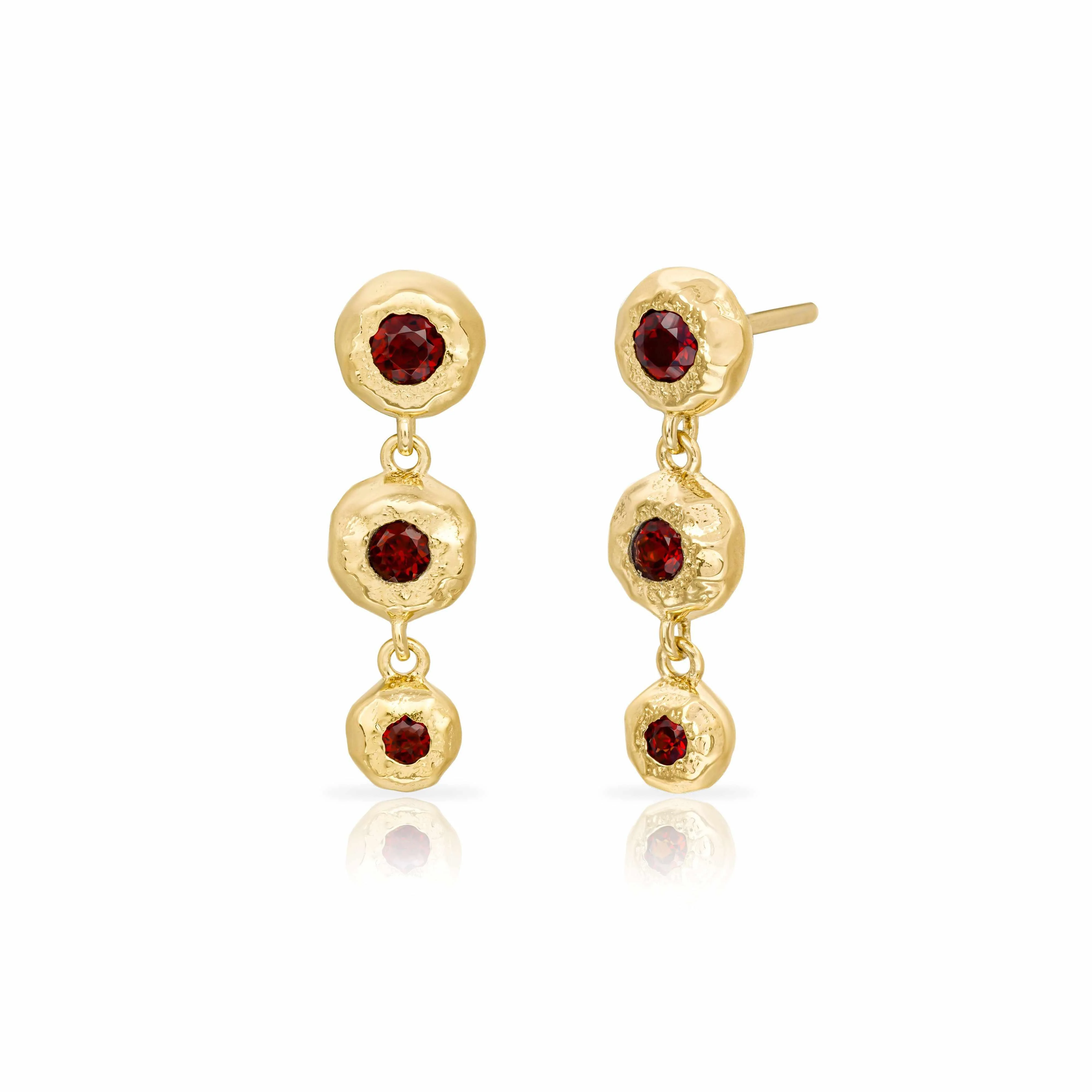 Auric Moissanite Three Drop Earrings - Image 2