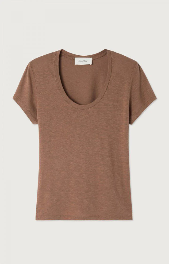 American Vintage T-Shirt | Vintage Chocolate | Jac48V - Image 2