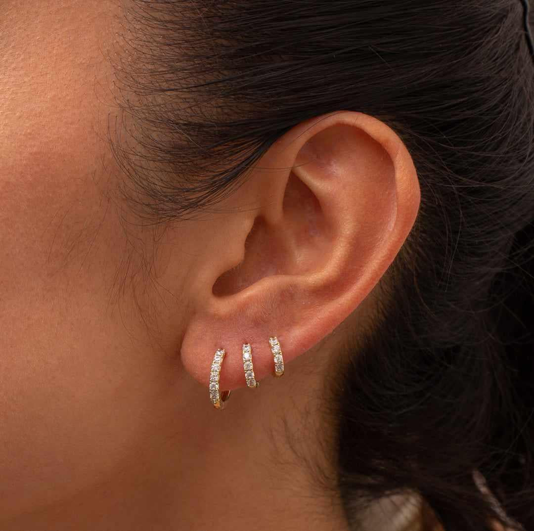 Avah Crystal Huggie Hoops - Image 3