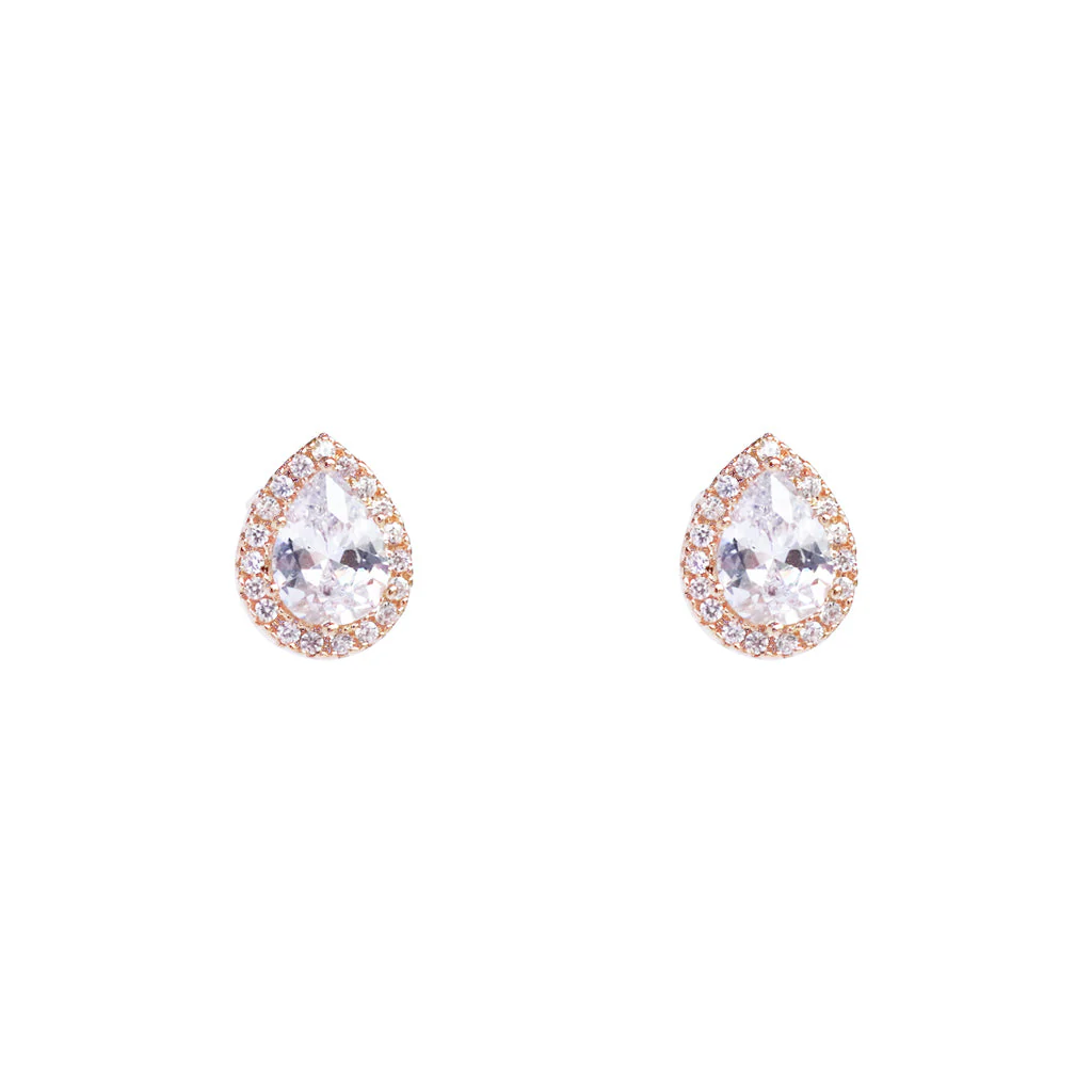 Benoni crystal tear drop studs - Image 3