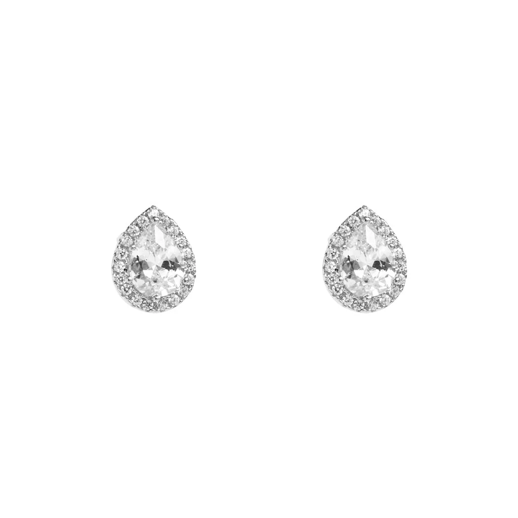Benoni crystal tear drop studs - Image 4