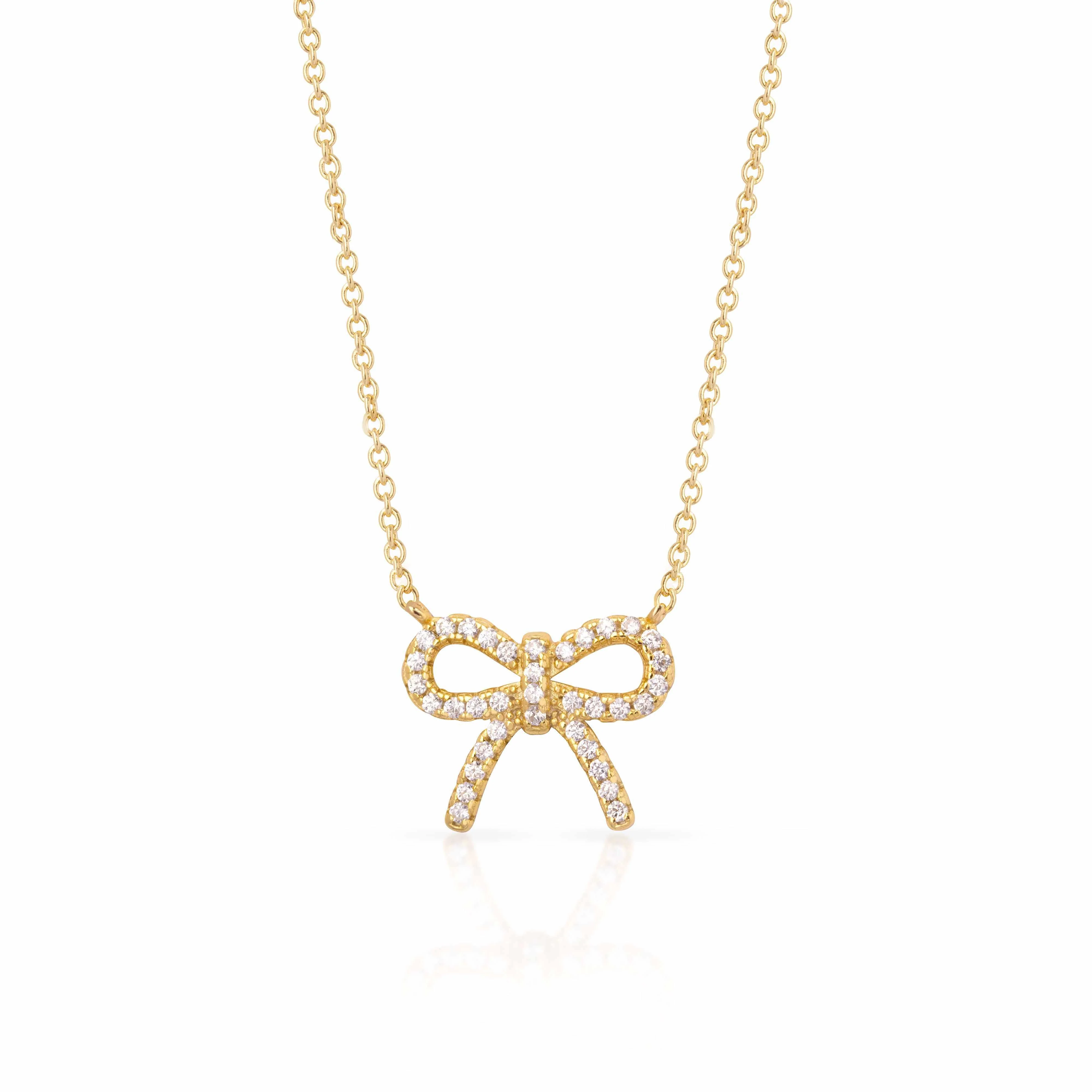 Bow pendant necklace