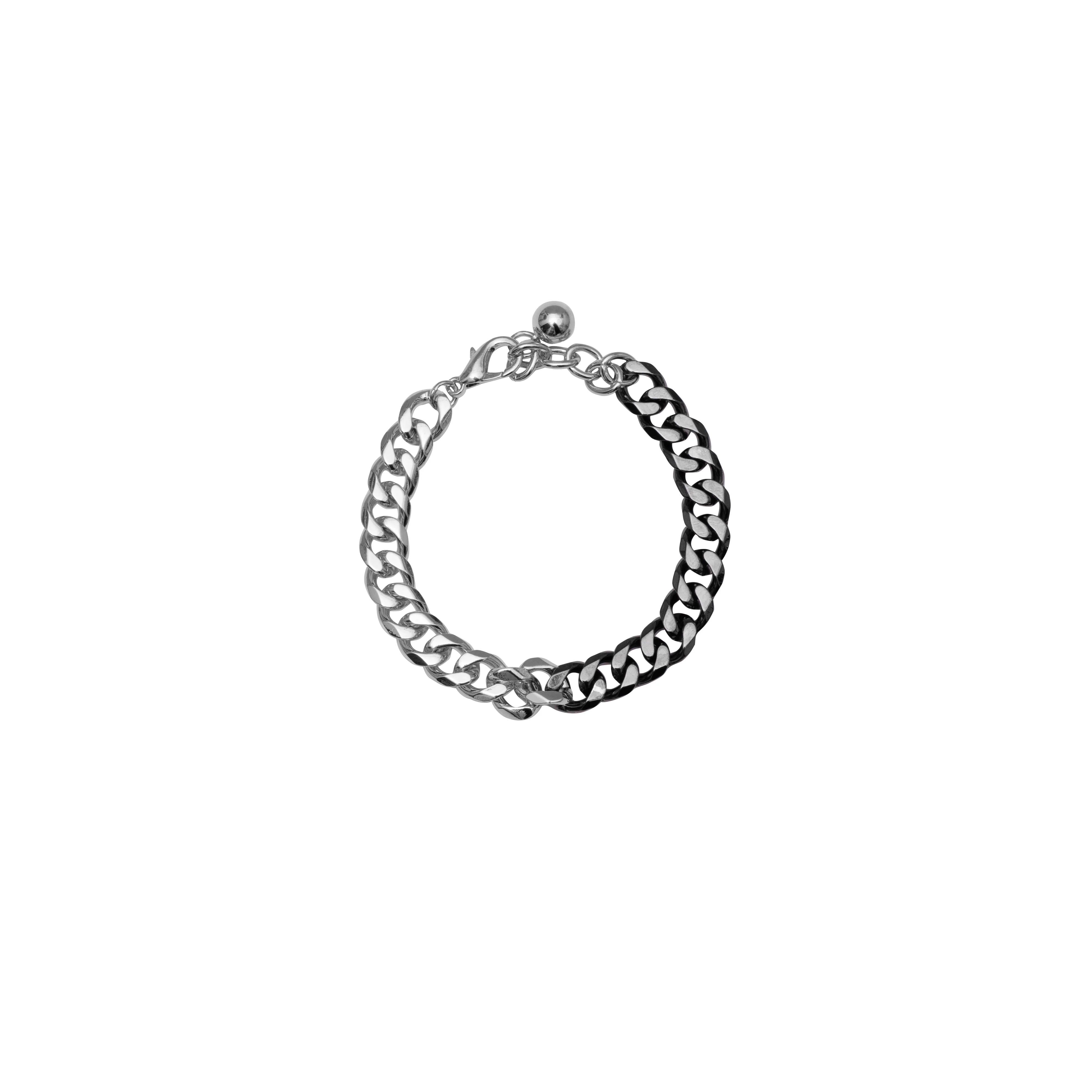 Braiden two tone cuban link chain bracelet - Image 3