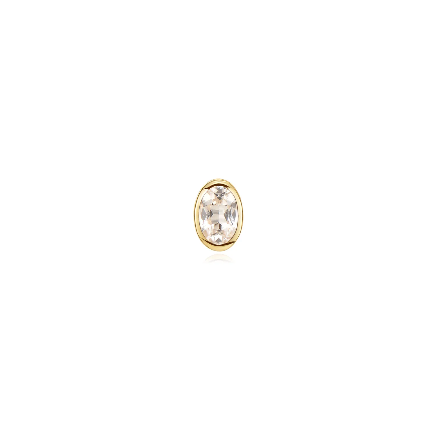 Budapest Oval 14k Gold Labret Earring - Image 3