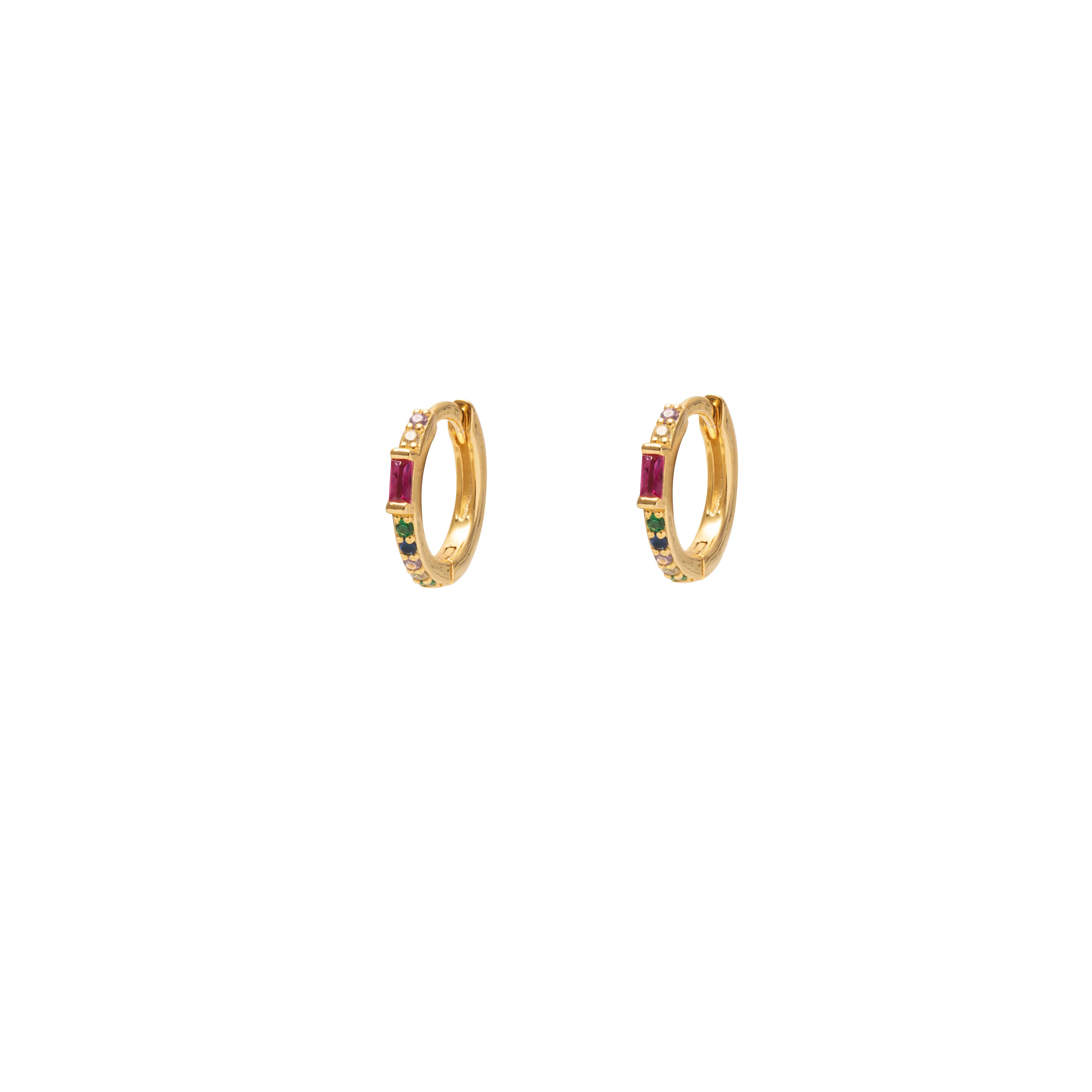 Cassy coloured crystal huggies