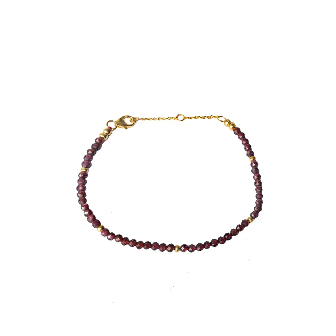 Klara gold vermeil semi precious anklet - Image 10