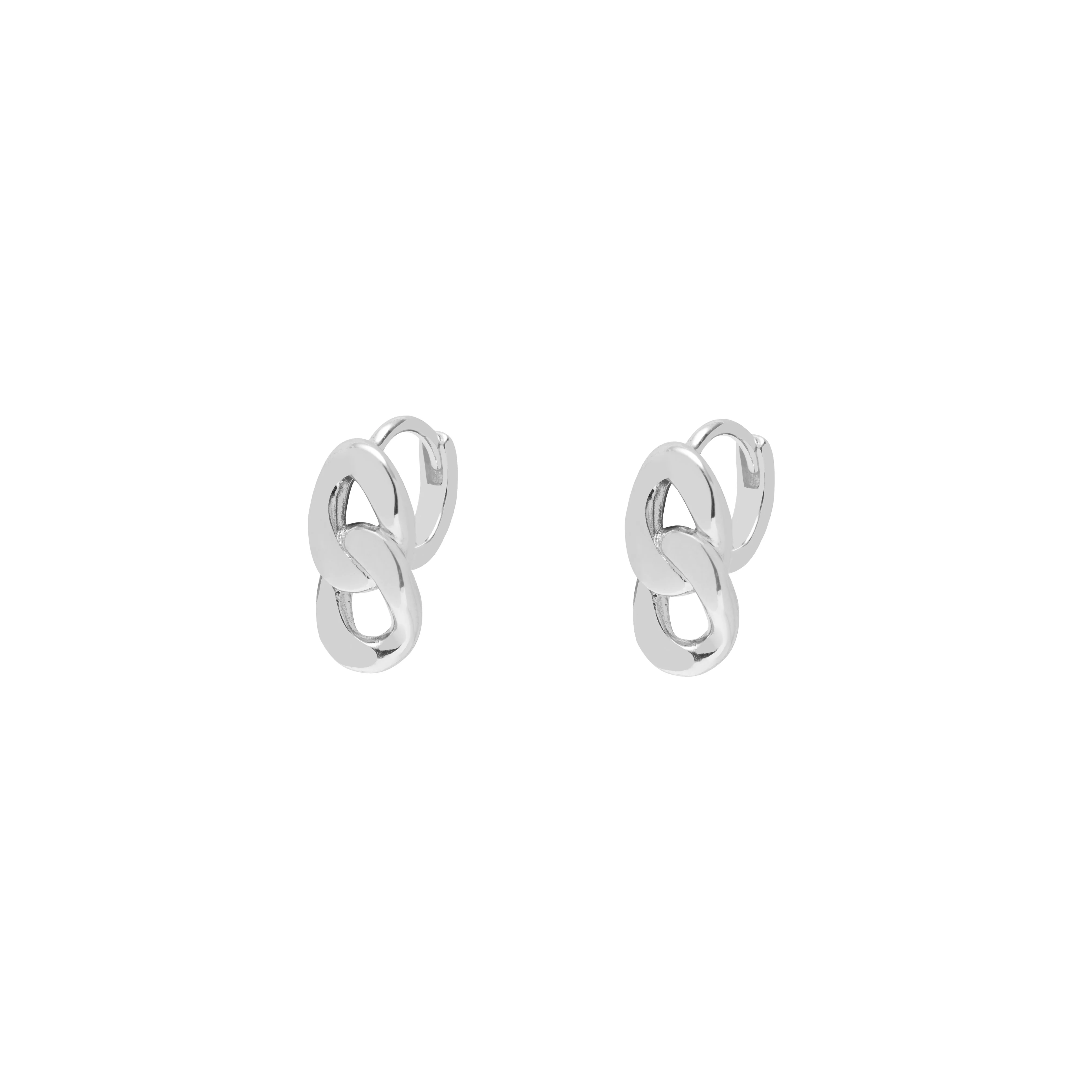 Cuban link chain huggies - Image 3