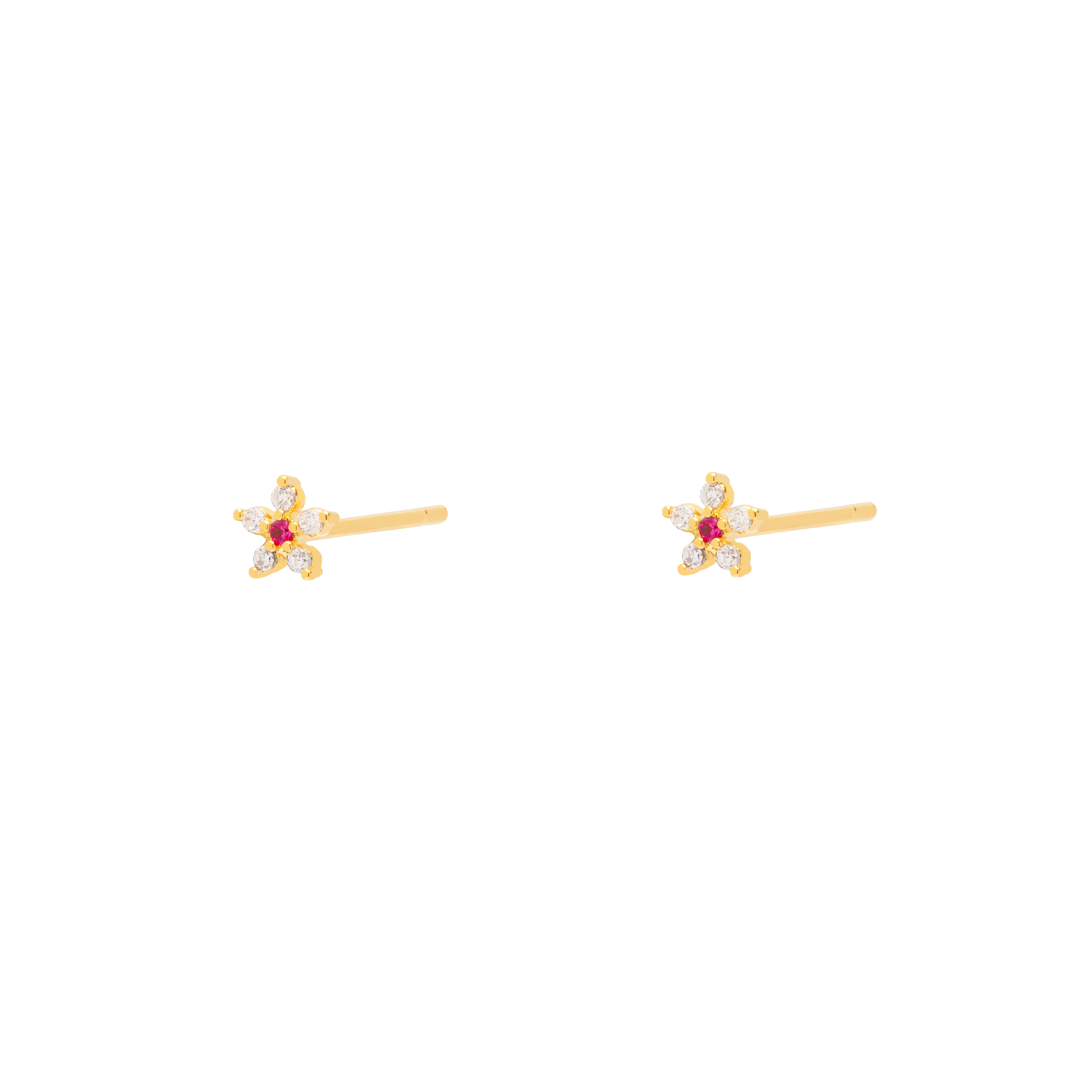 Dira flower crystal studs - Image 4