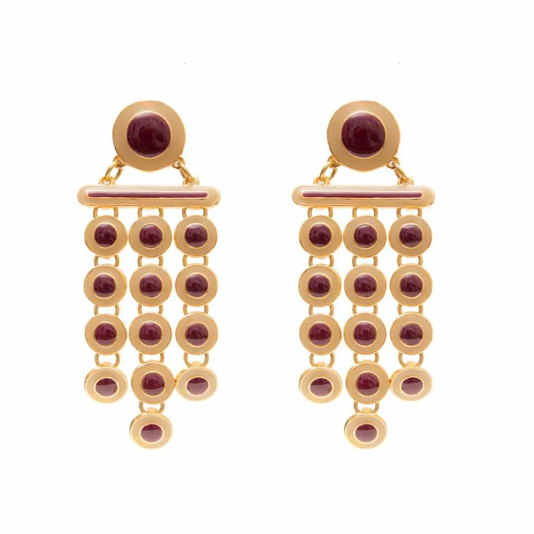 Cascade antique gold earrings - Image 2