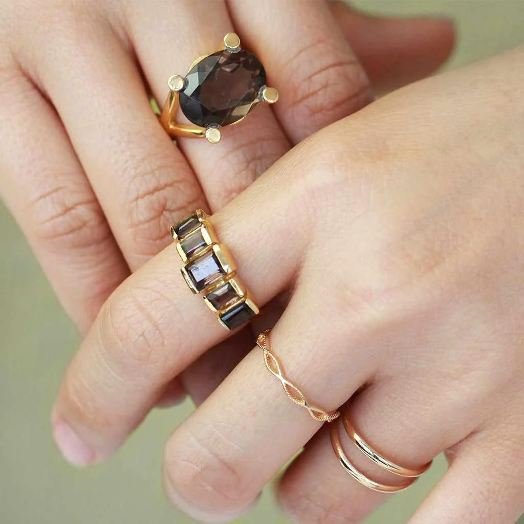 Easton 2 micron gold semi-precious ring - Image 5