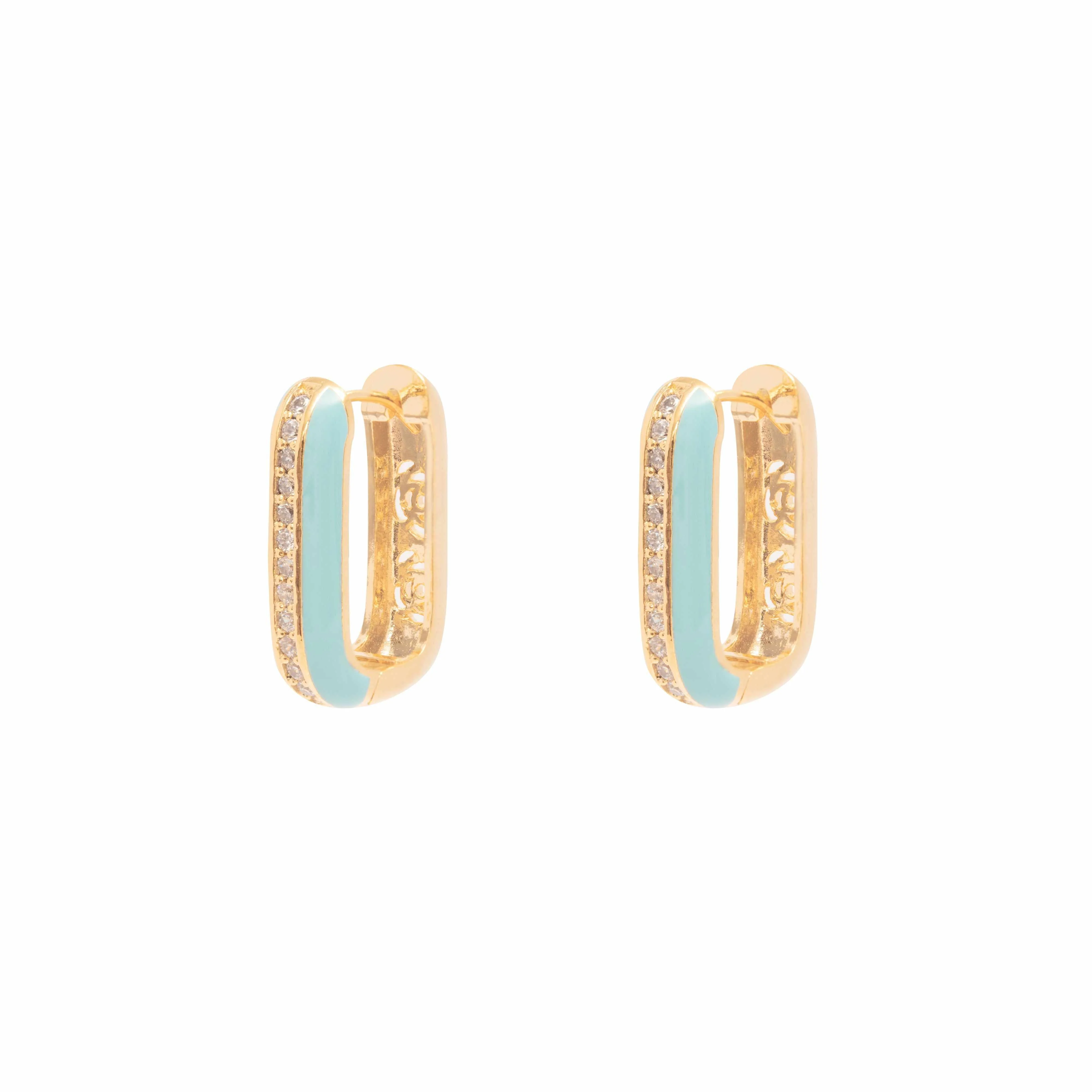 Elian enamel hoop earrings