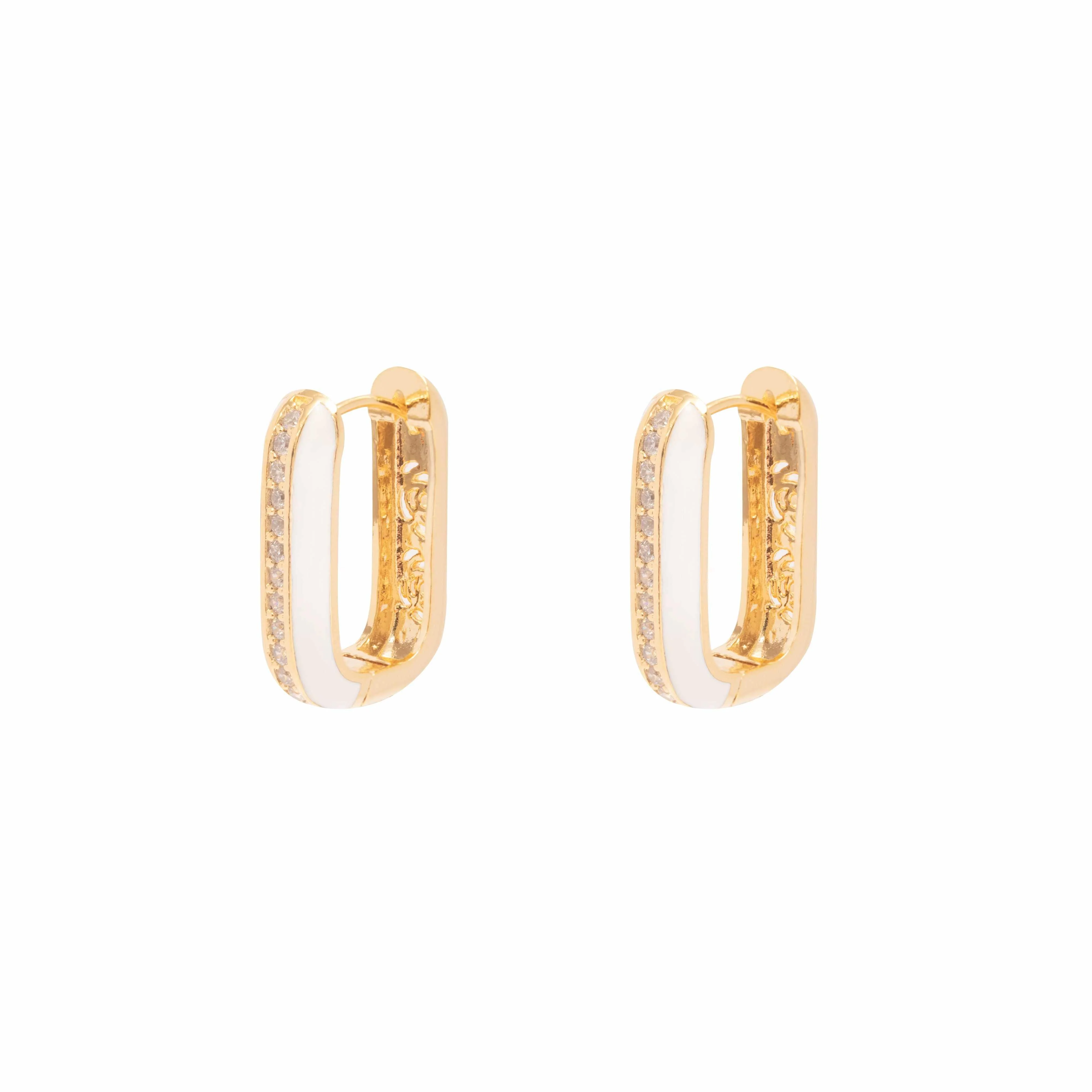 Elian enamel hoop earrings - Image 2
