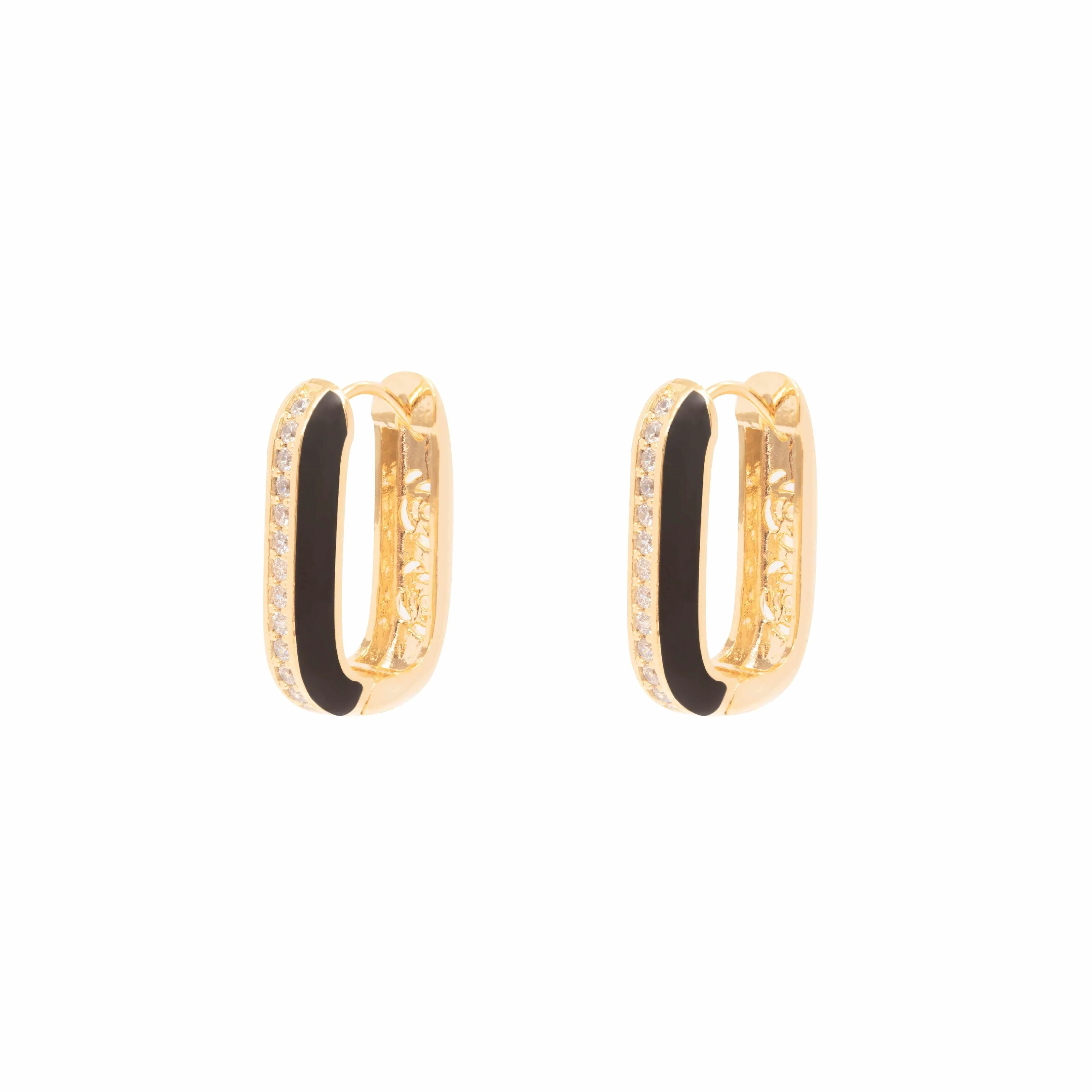 Elian enamel hoop earrings - Image 3