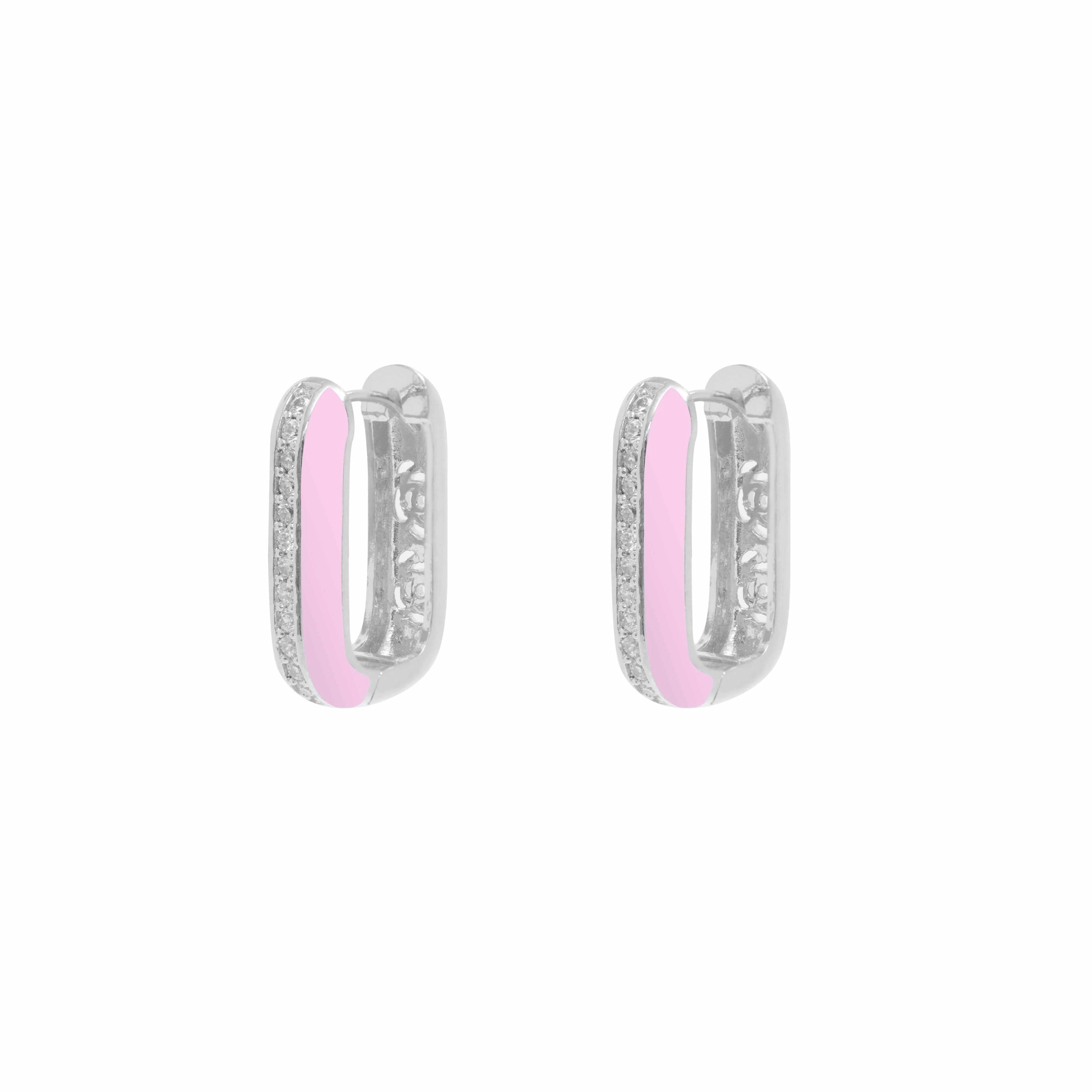 Elian enamel hoop earrings - Image 4