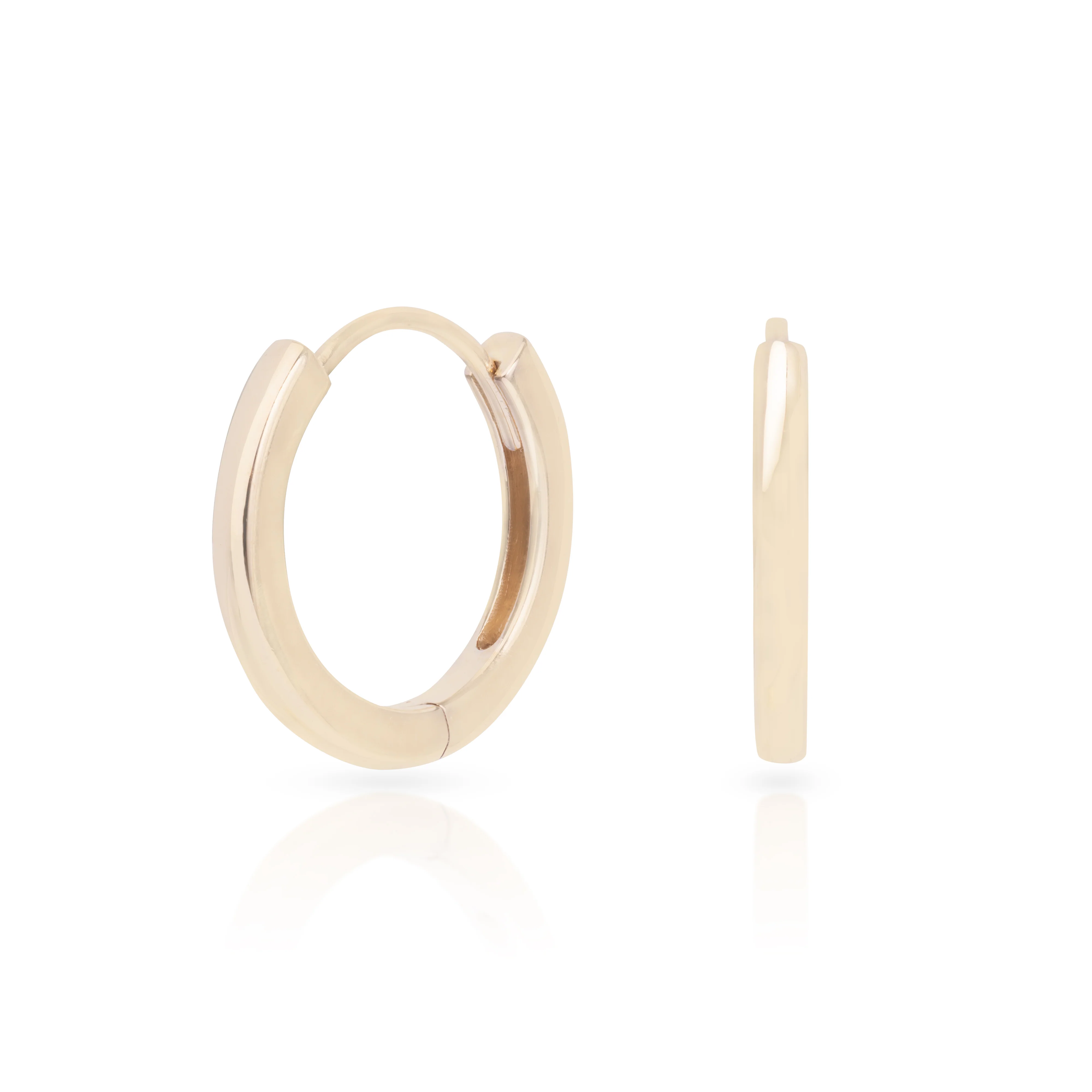 Essence 10K Gold Mini Huggie Hoop Earrings - Image 2