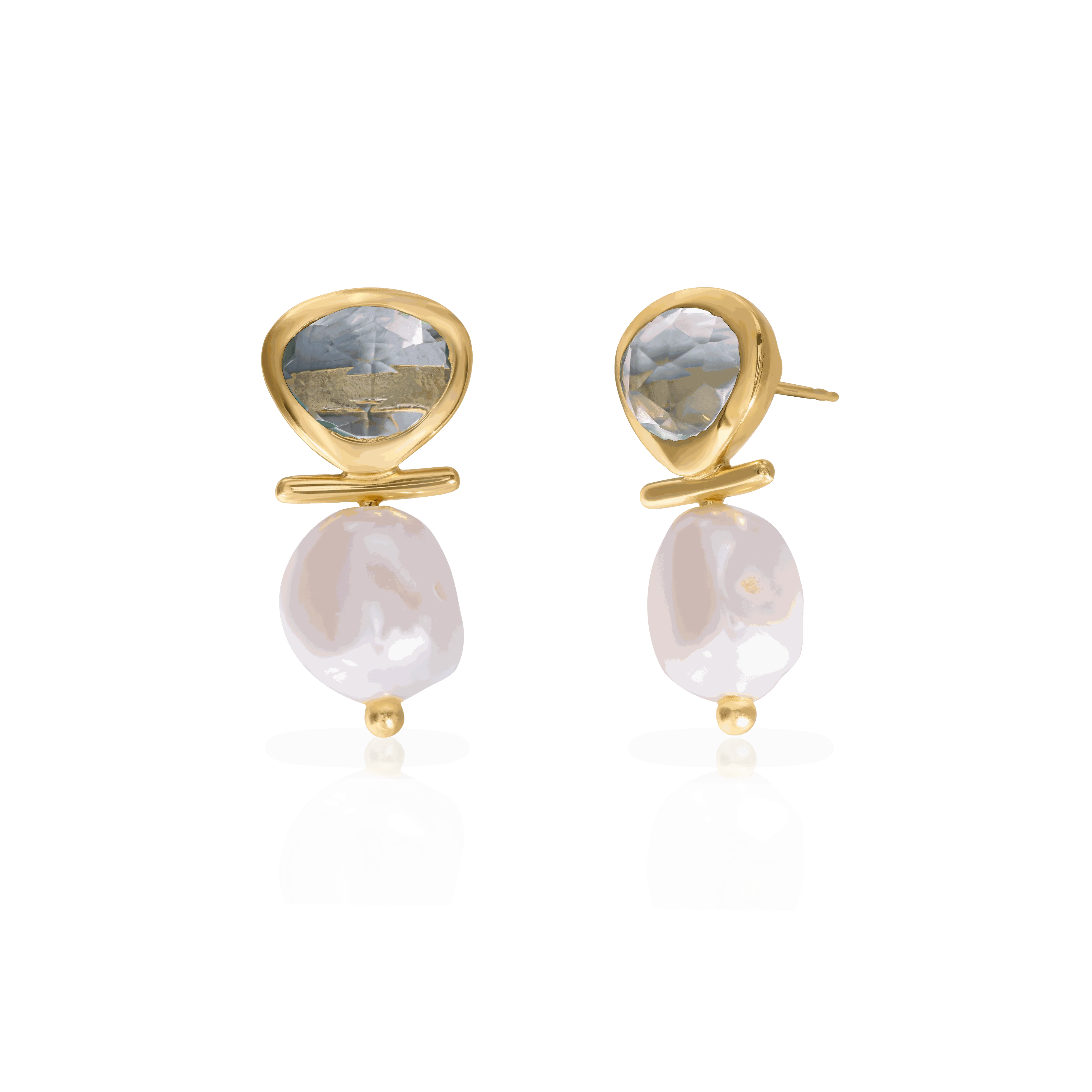 Estelle semi-precious stone earrings - Image 2