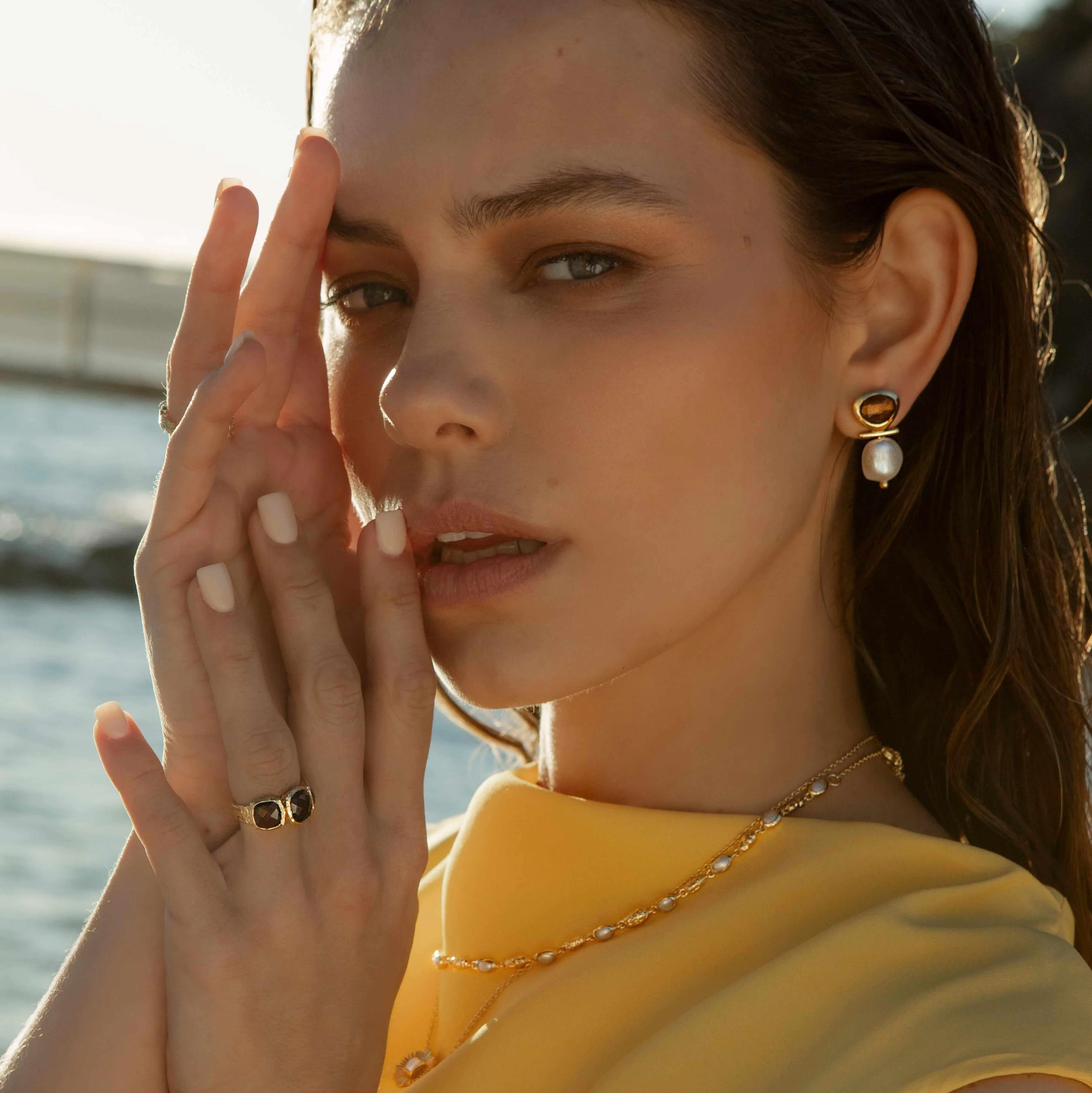 Estelle semi-precious stone earrings - Image 5