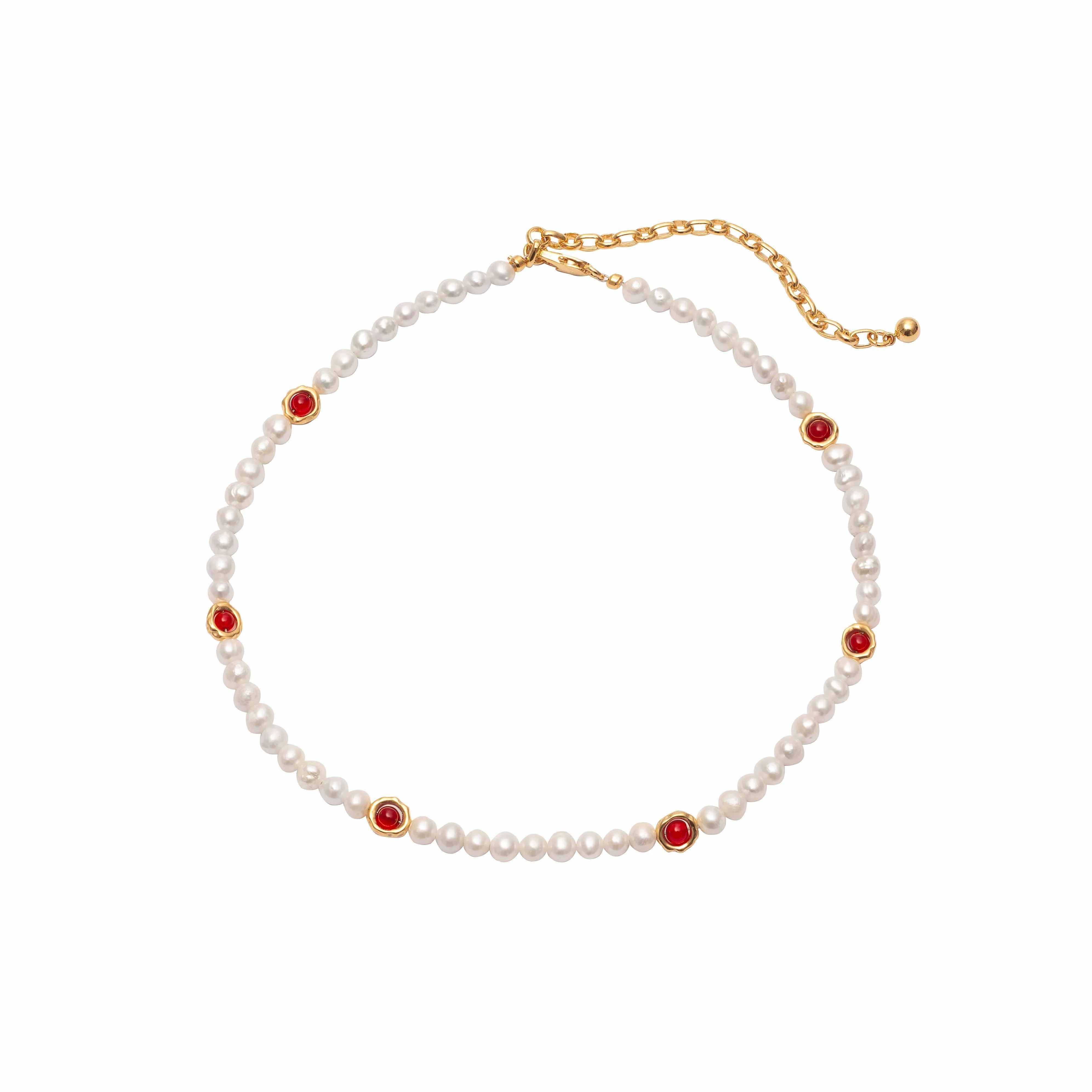 Esti fresh water pearl & semi-precious stone necklace - Image 3