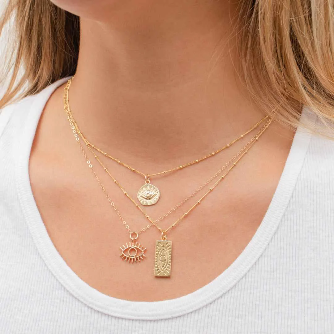 Riva Evil eye gold filled pendant - Image 2