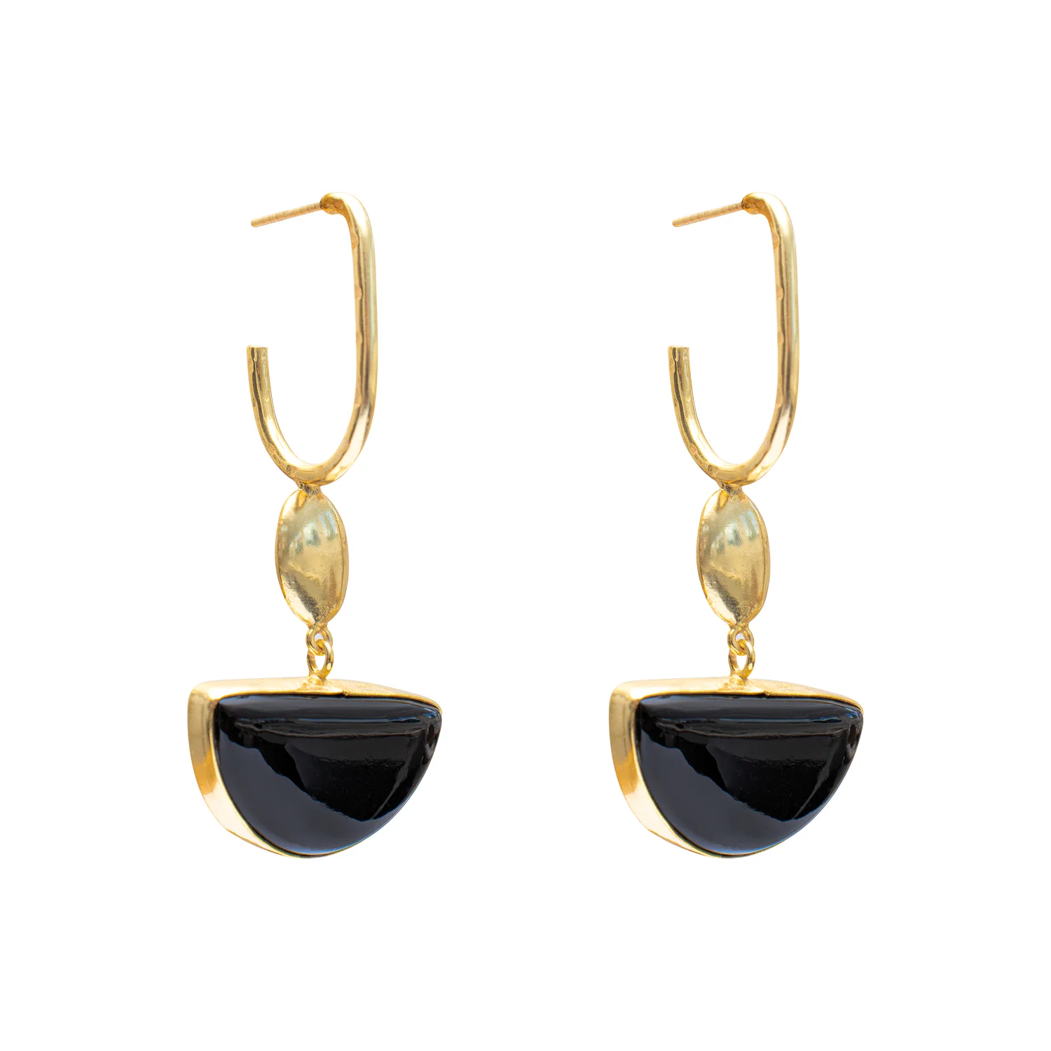 Falih semi precious gold earrings - Image 4