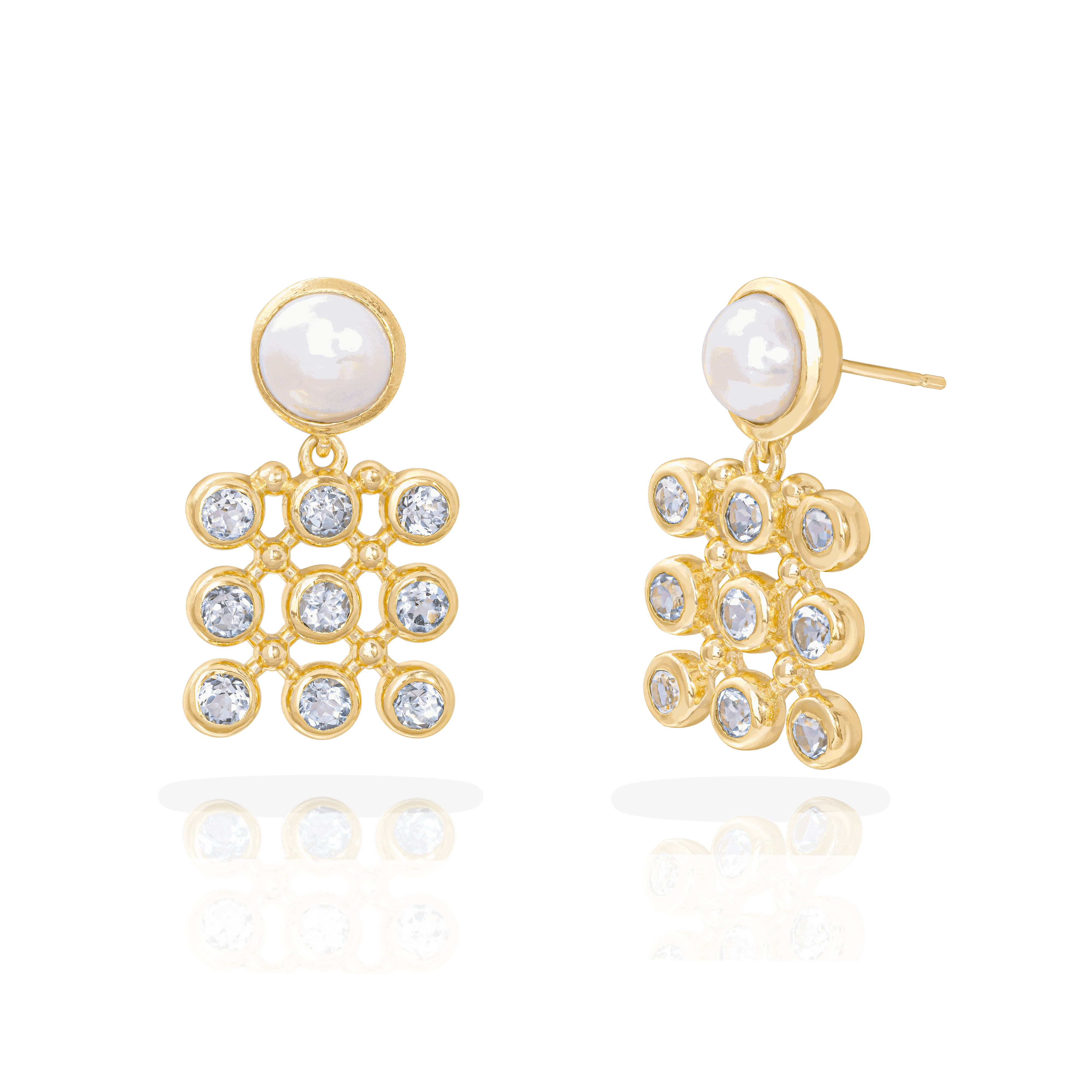 Fleur Semi-precious stone earrings