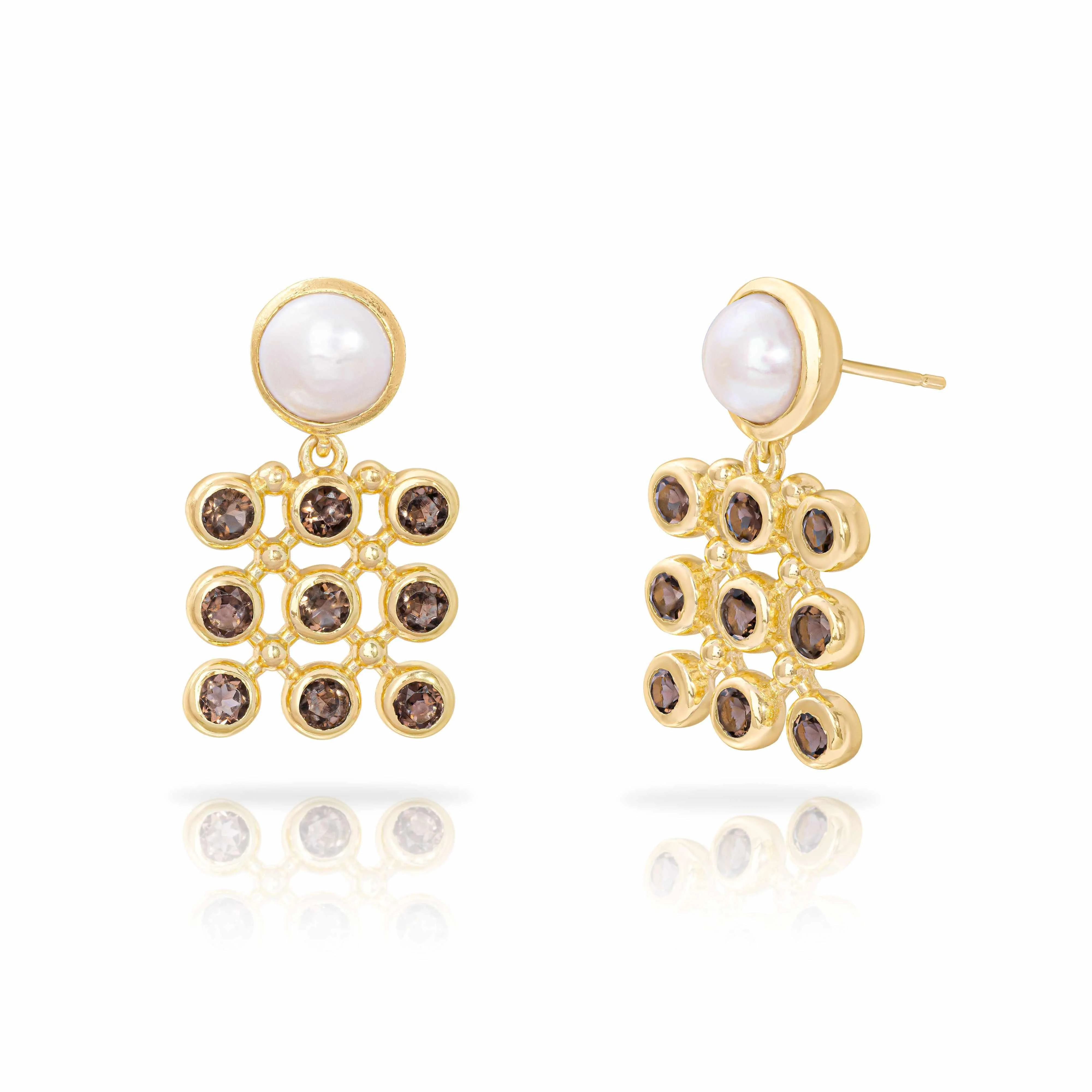 Fleur Semi-precious stone earrings - Image 2
