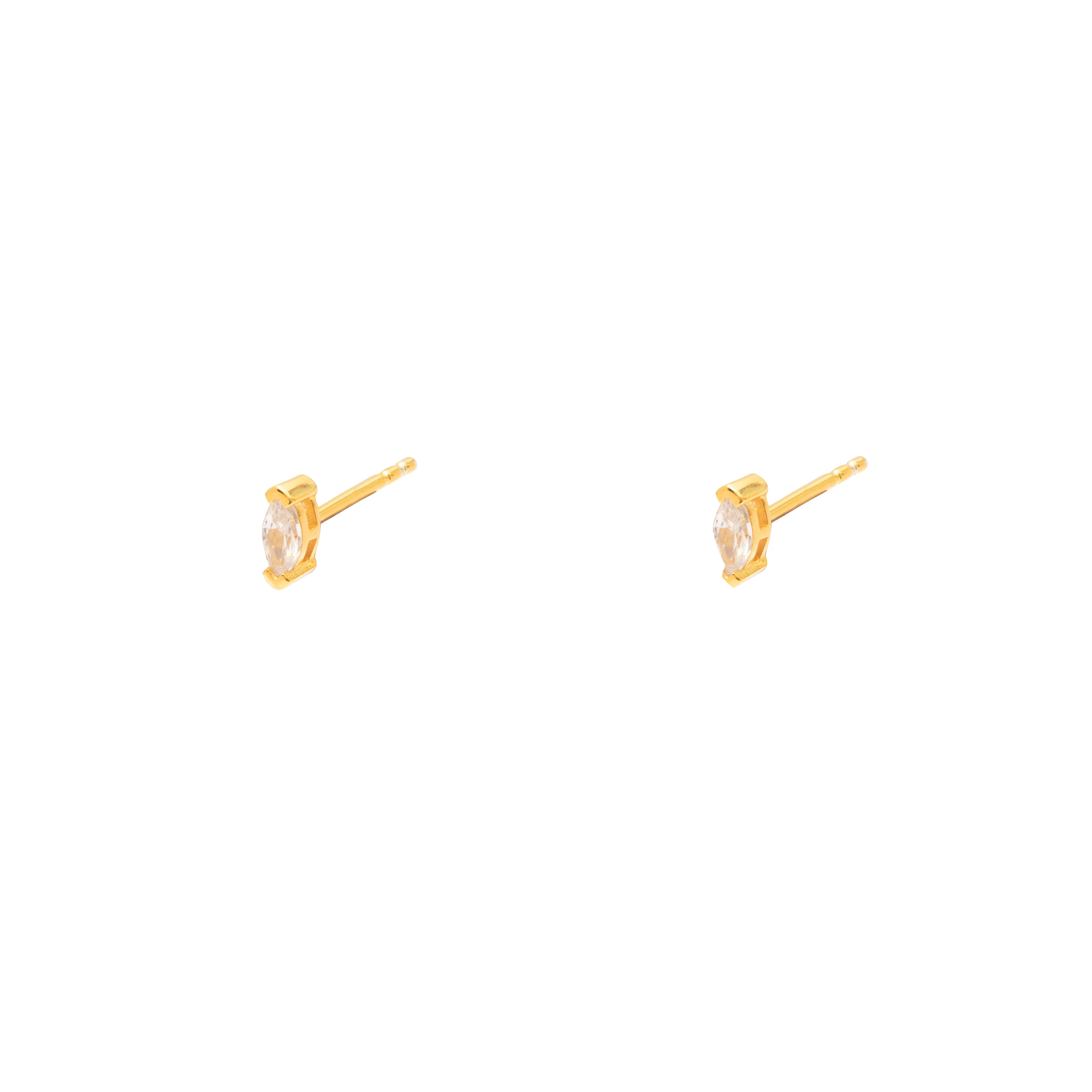 Giulia cubic zirconia 1 micron gold studs - Image 3