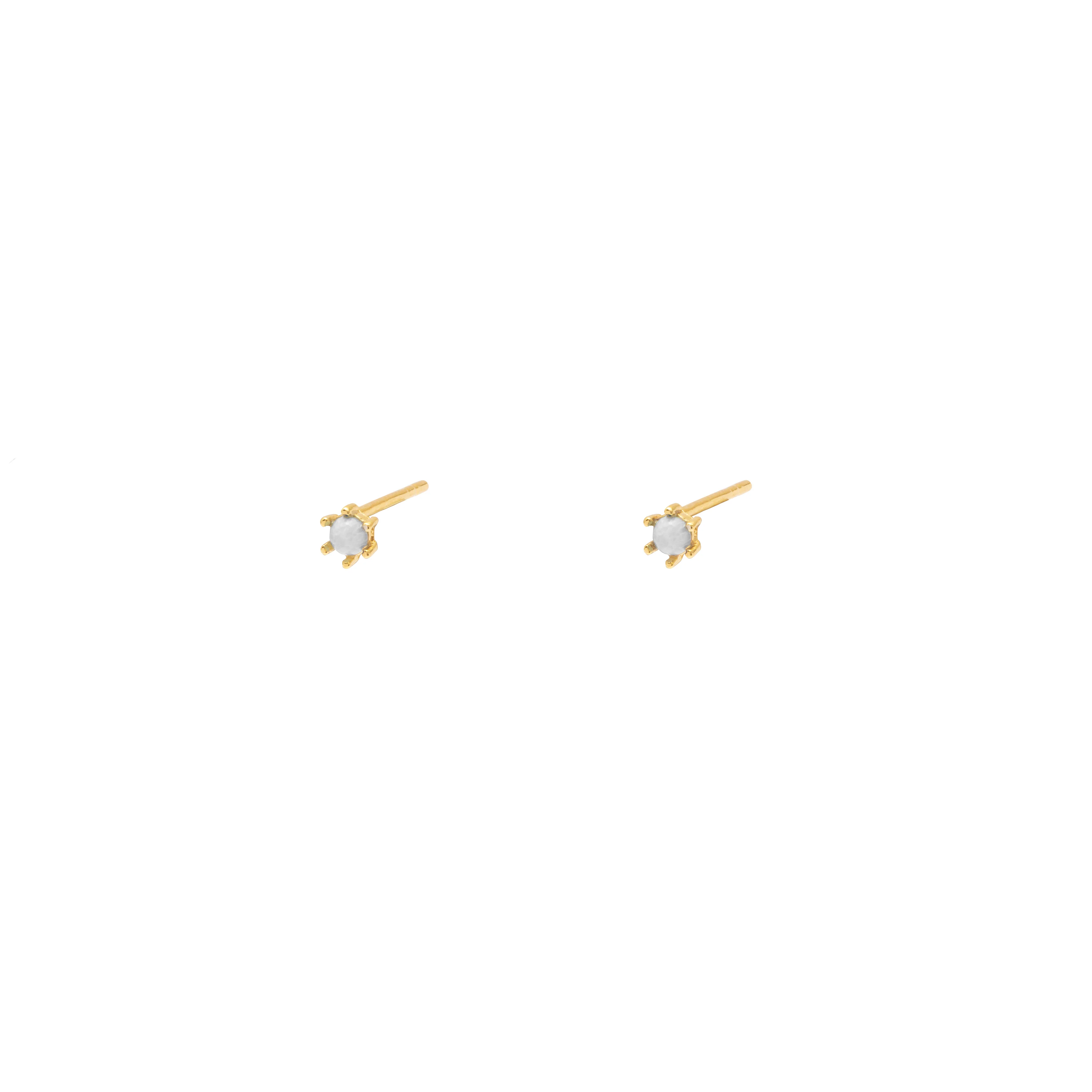 Glyn opalite 1 micron gold studs - Image 4
