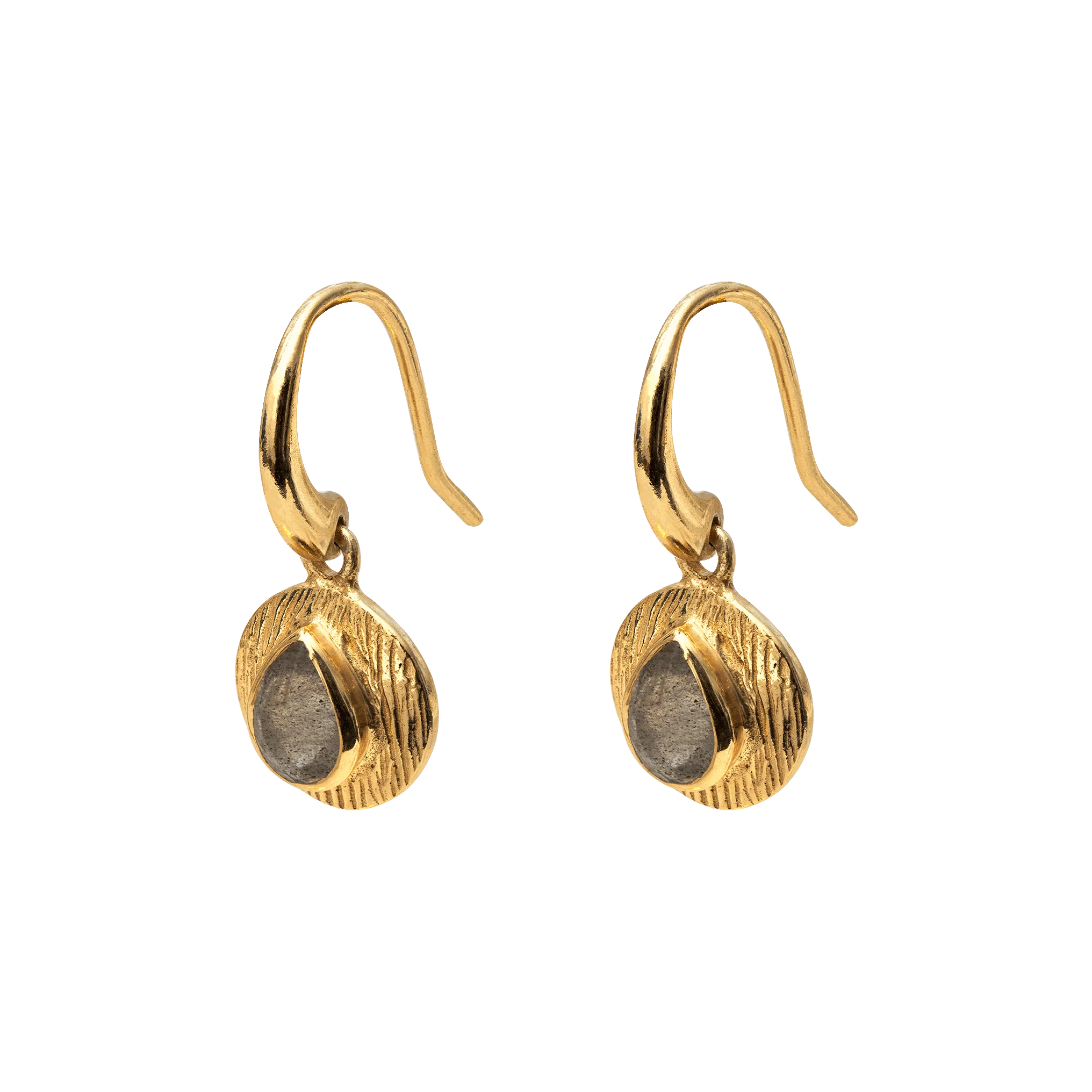 Camille drop semi precious gold vermeil earrings - Image 3