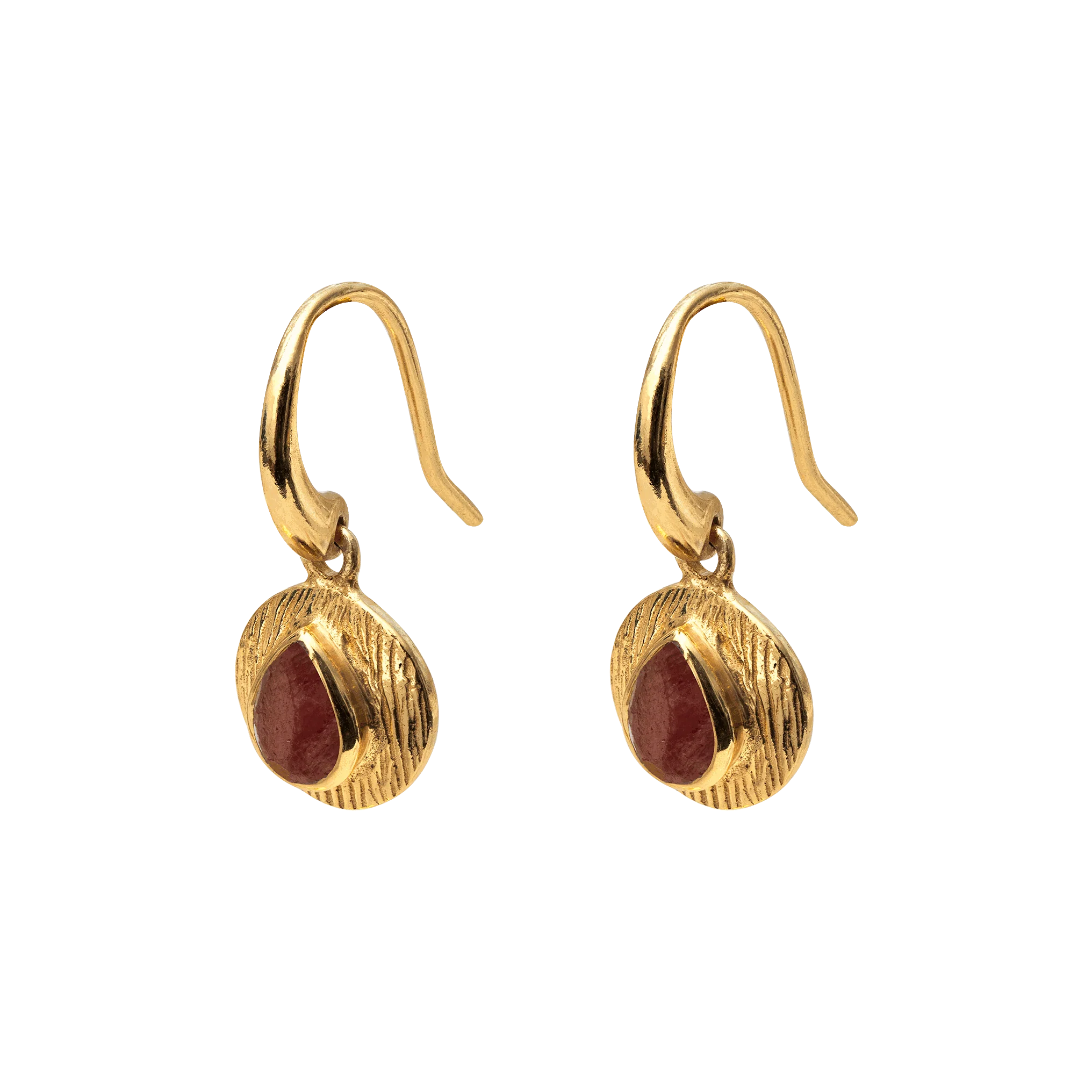 Camille drop semi precious gold vermeil earrings - Image 4