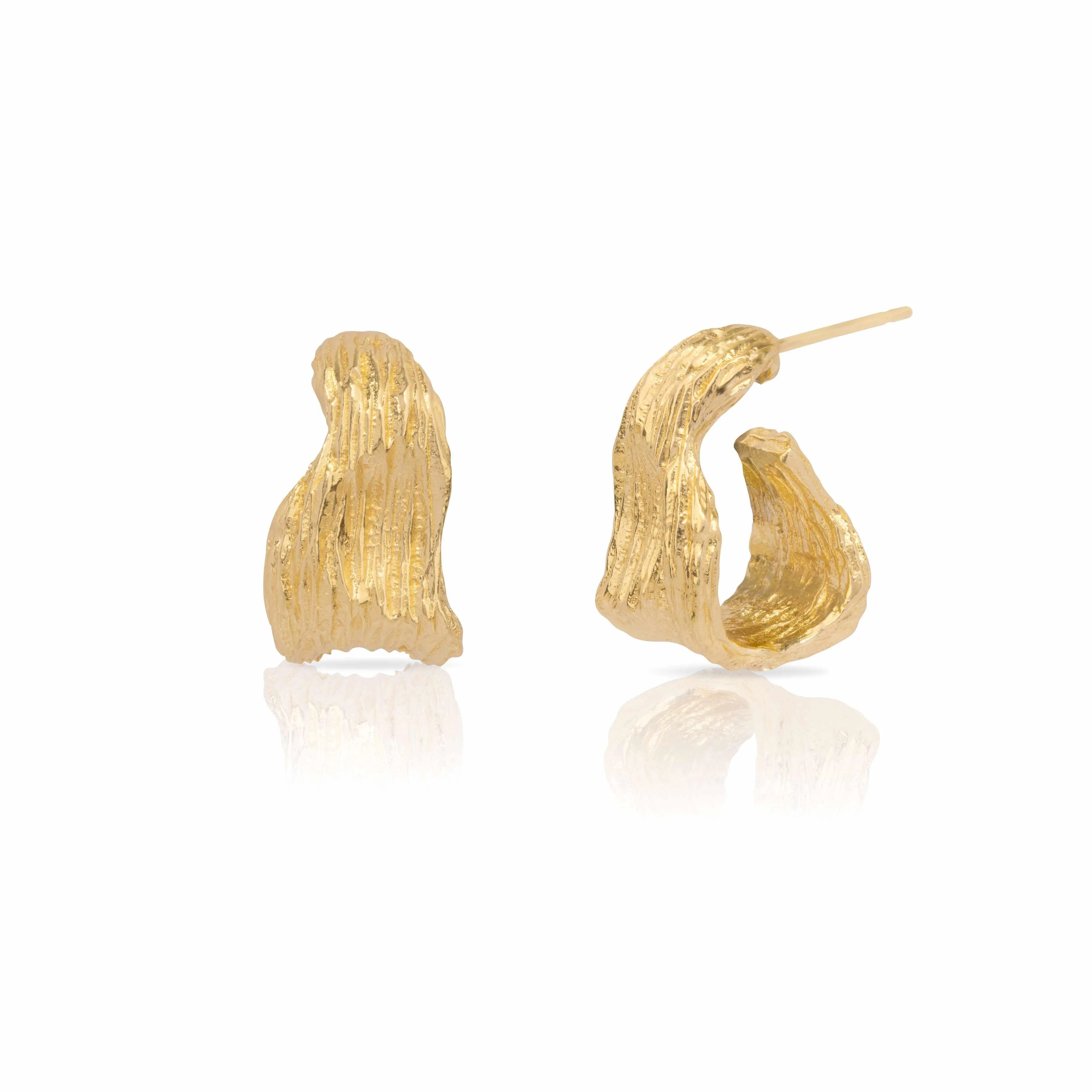 Mira textured hoop earrings