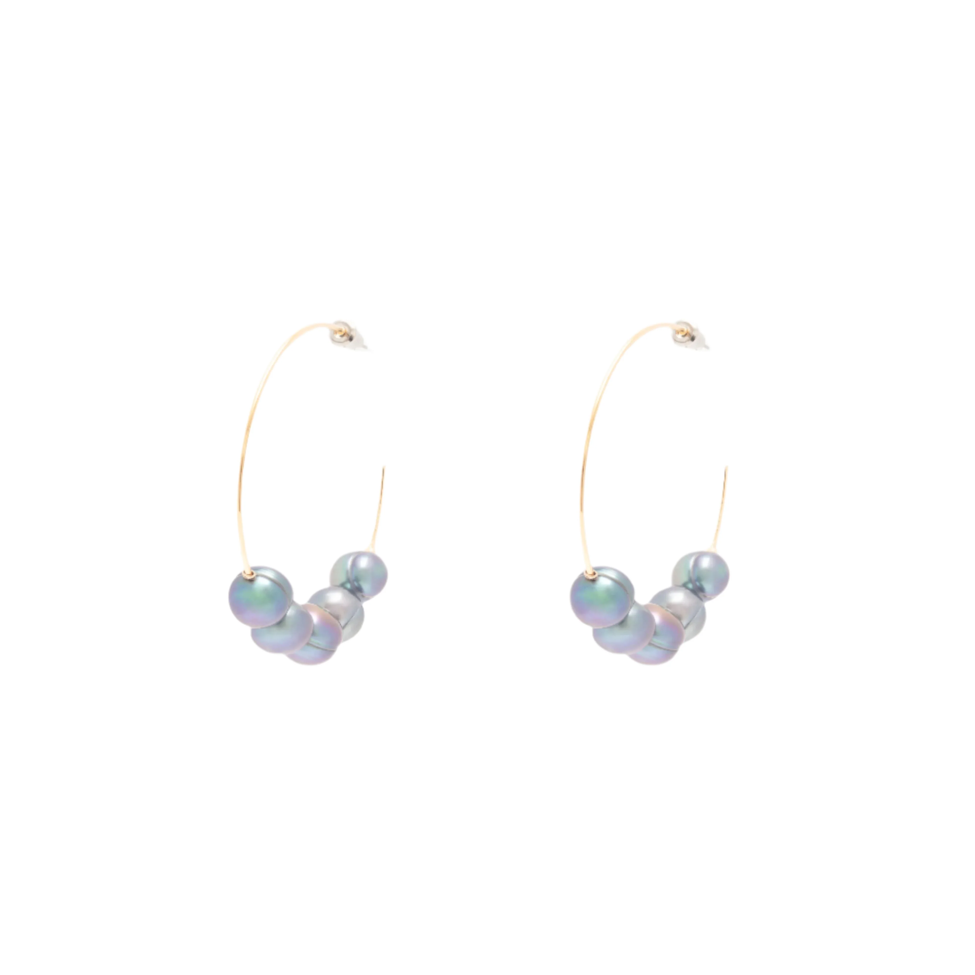 Hazel pearl hoop earrings - Image 3