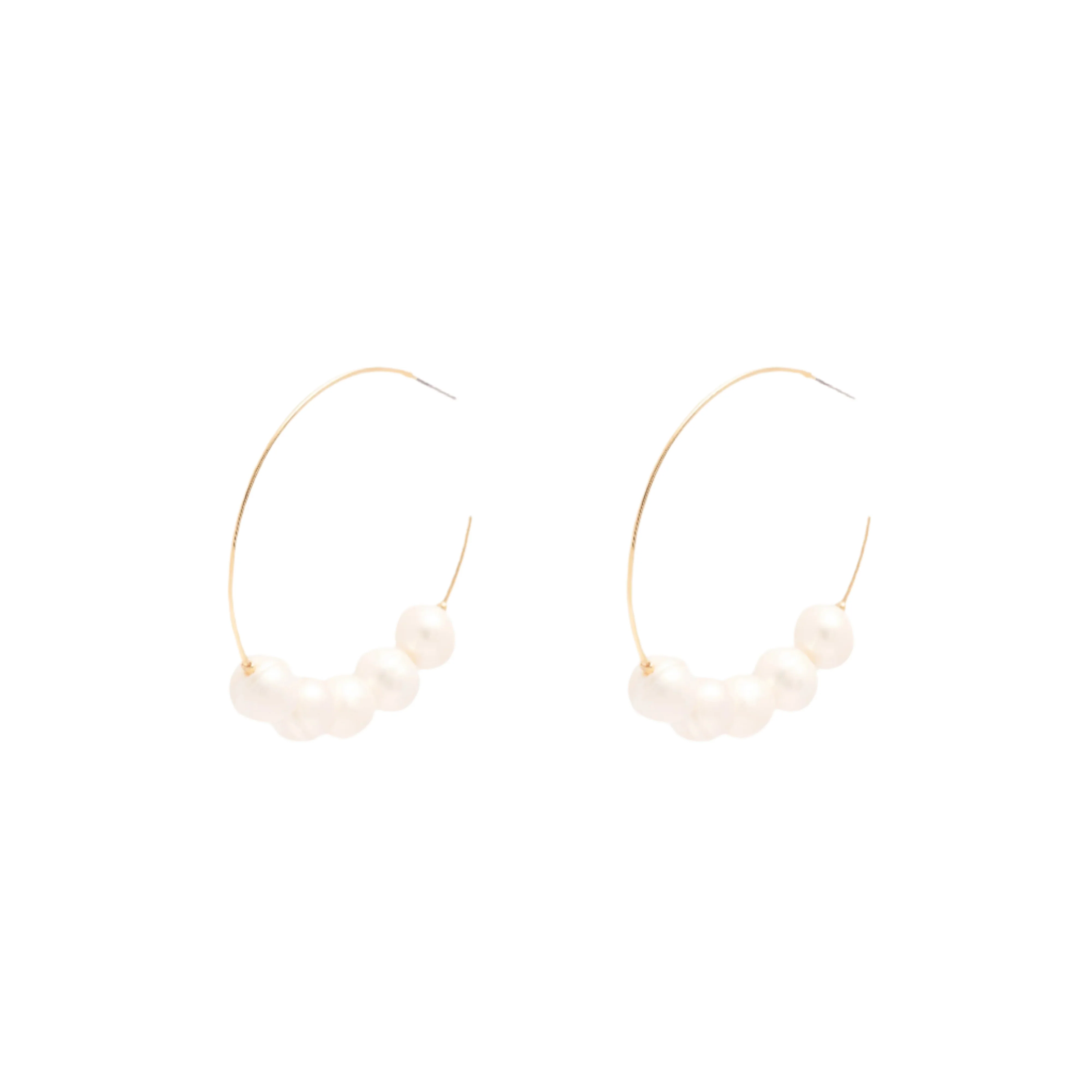 Hazel pearl hoop earrings - Image 4