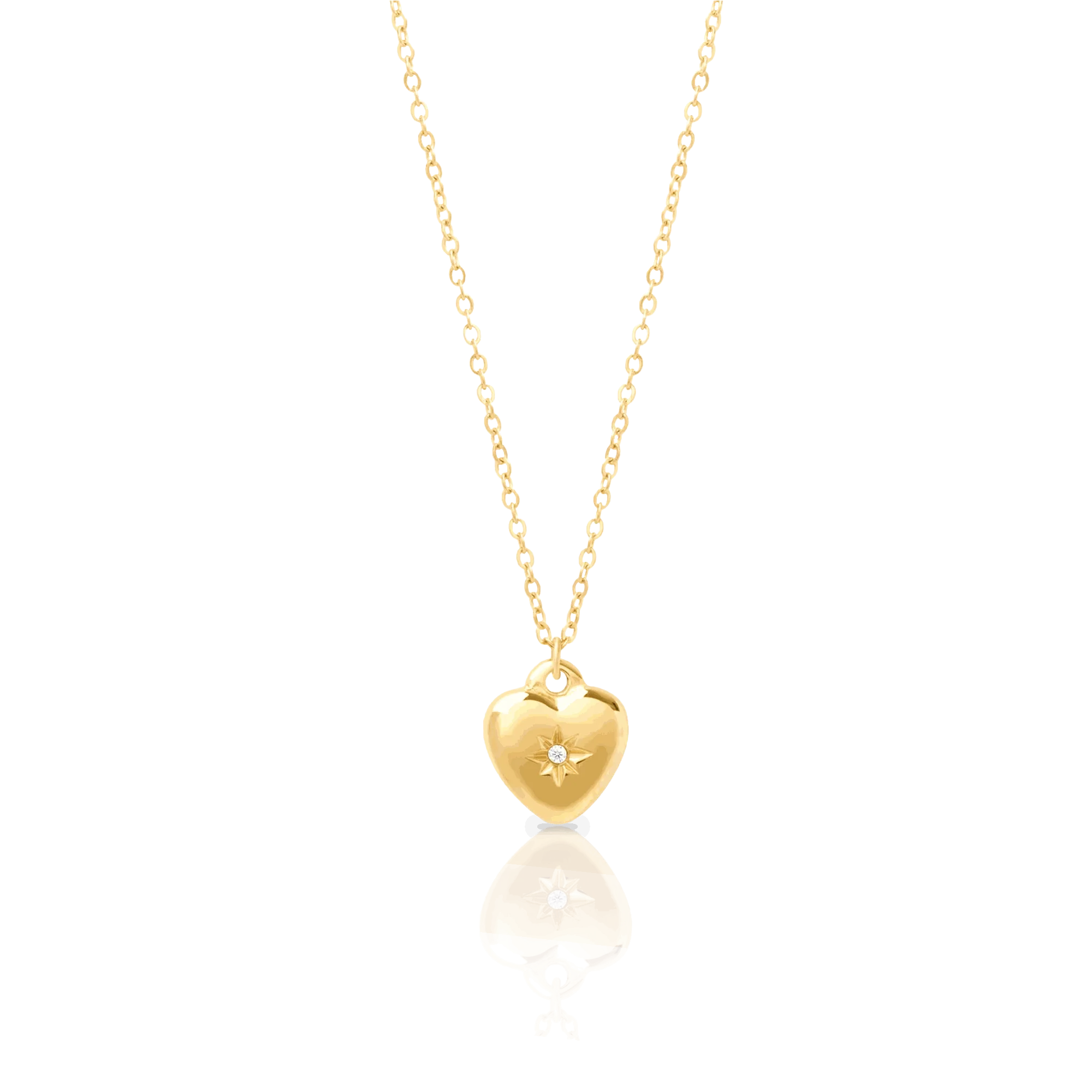 Heart star shape waterproof necklace