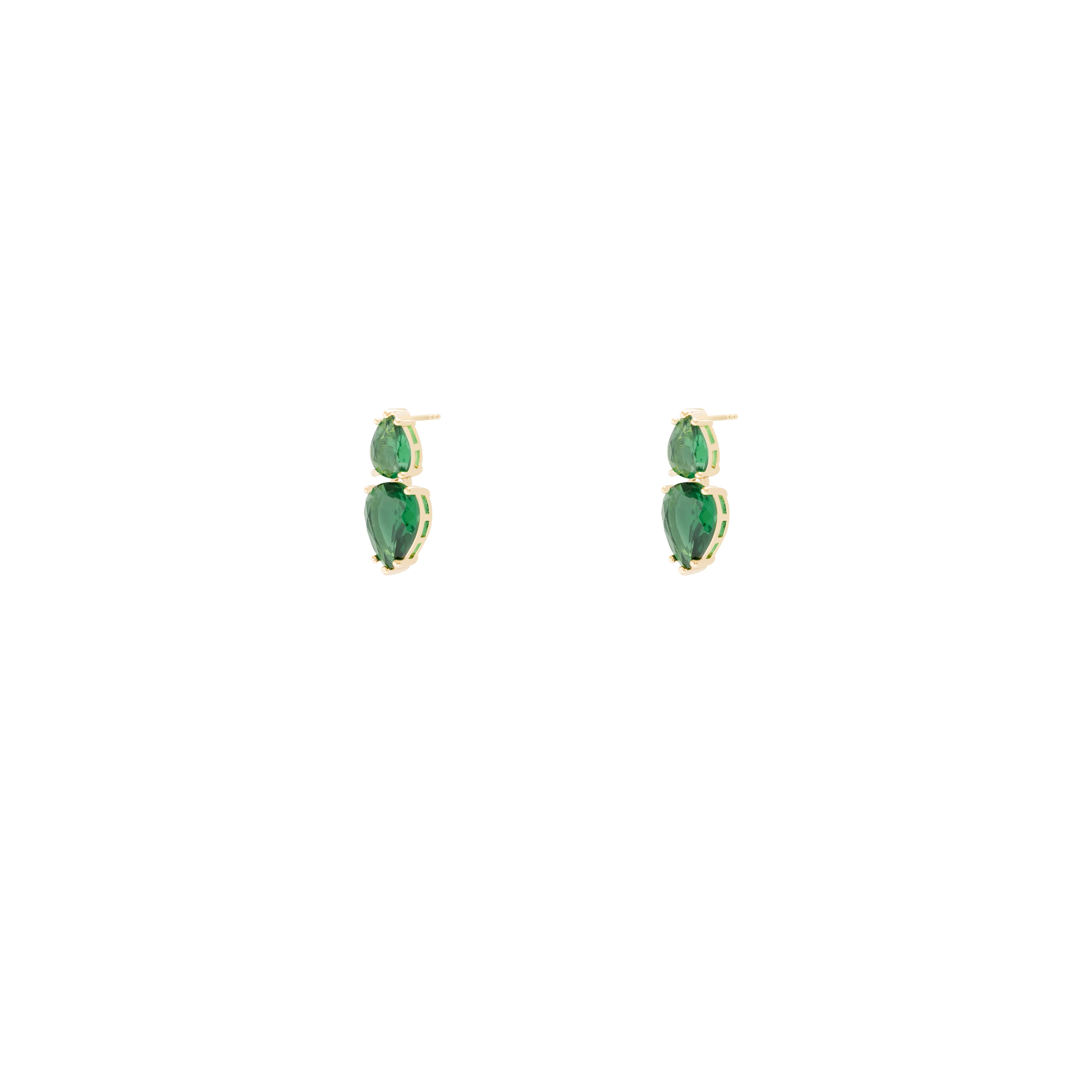 Heline emerald crystal earrings