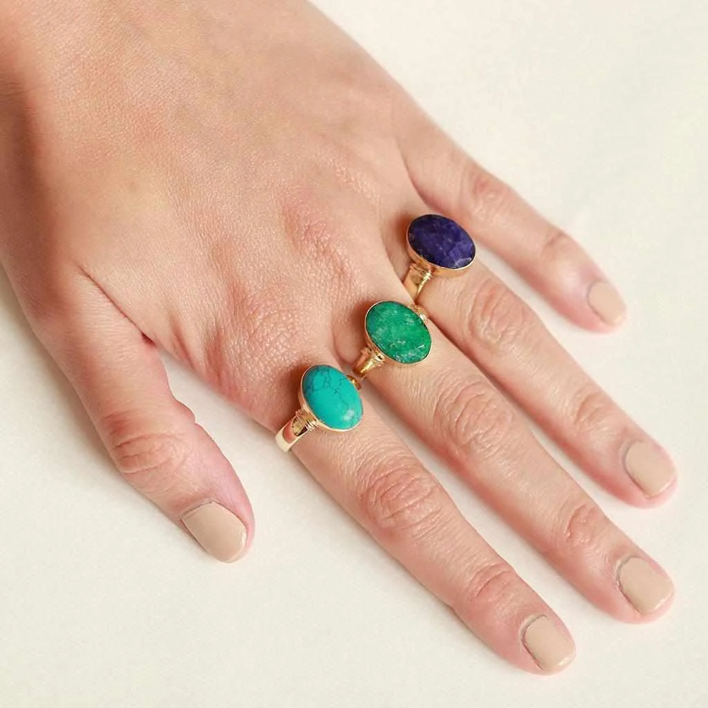 Helma semi-precious stone ring - Image 6