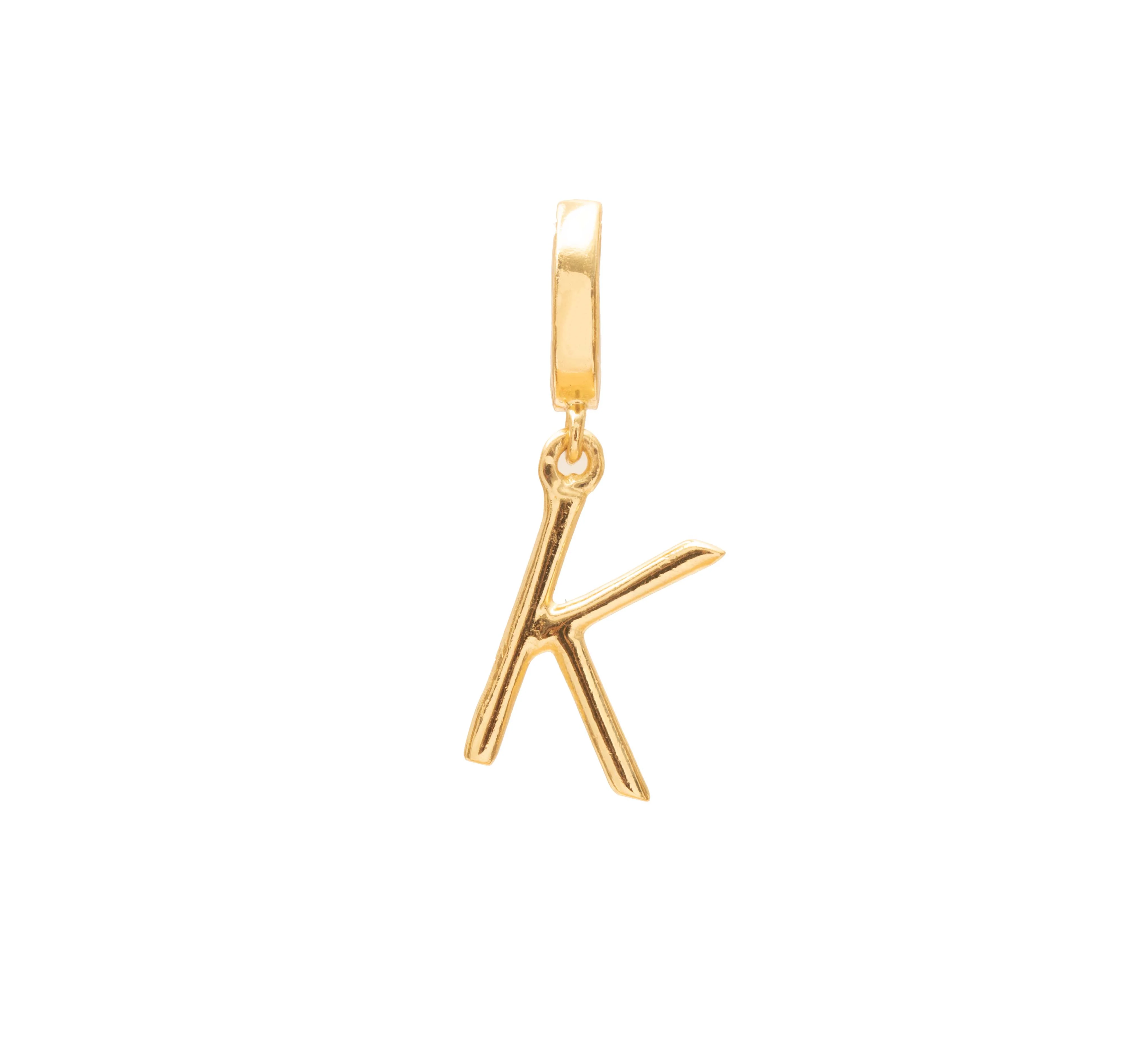 Initial medium charm gold hinge pendant - Image 12
