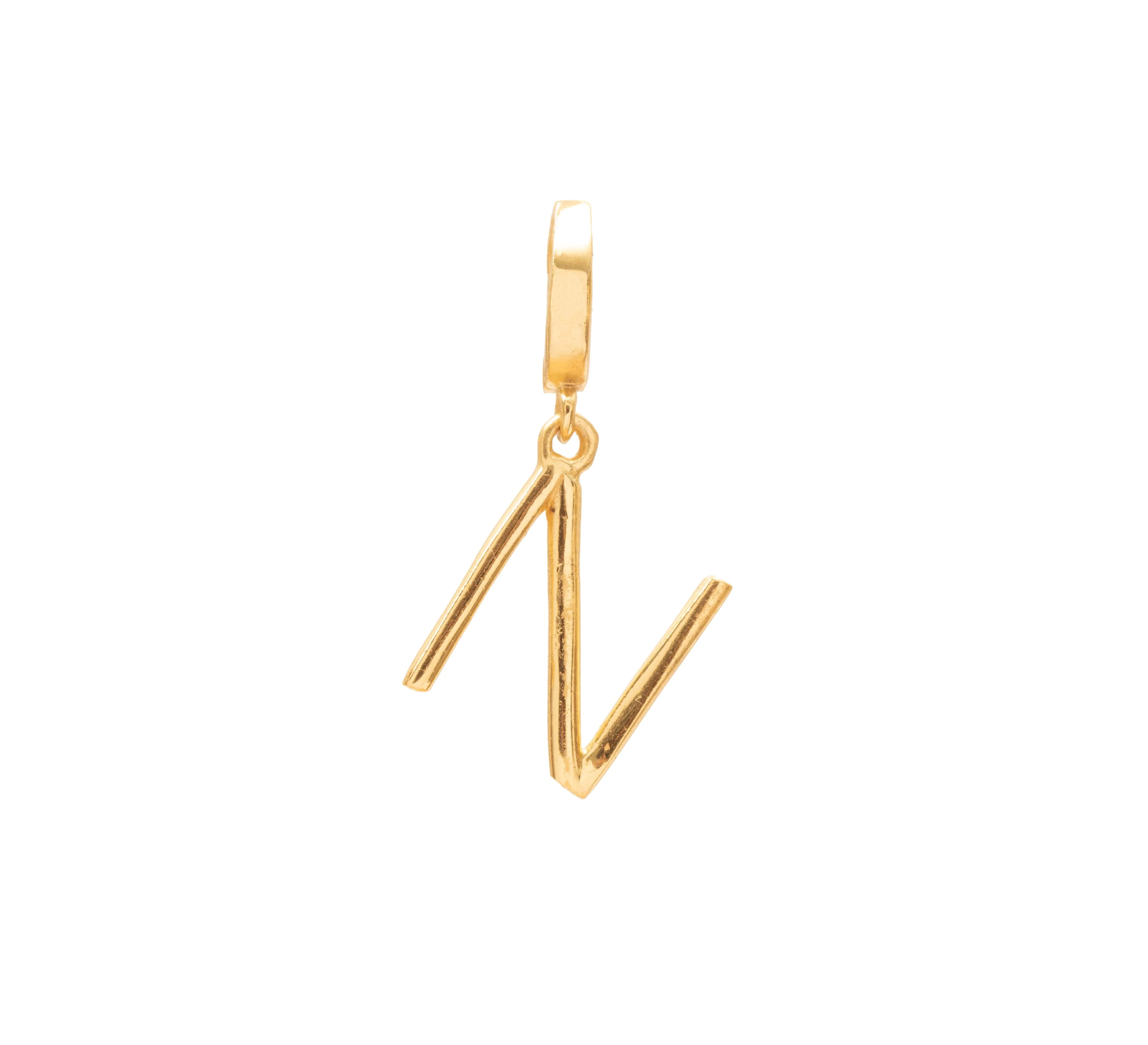 Initial medium charm gold hinge pendant - Image 14
