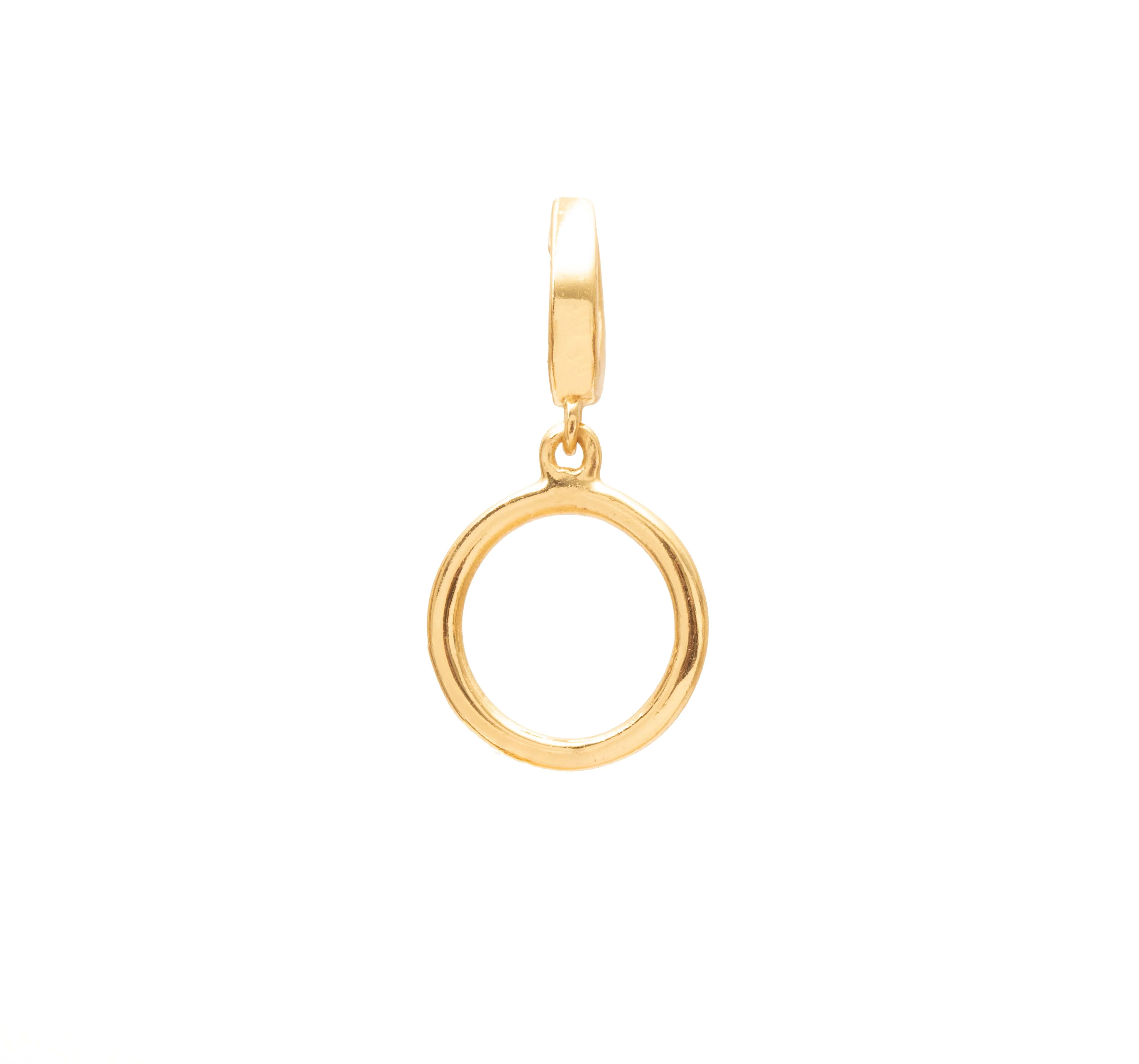 Initial medium charm gold hinge pendant - Image 15