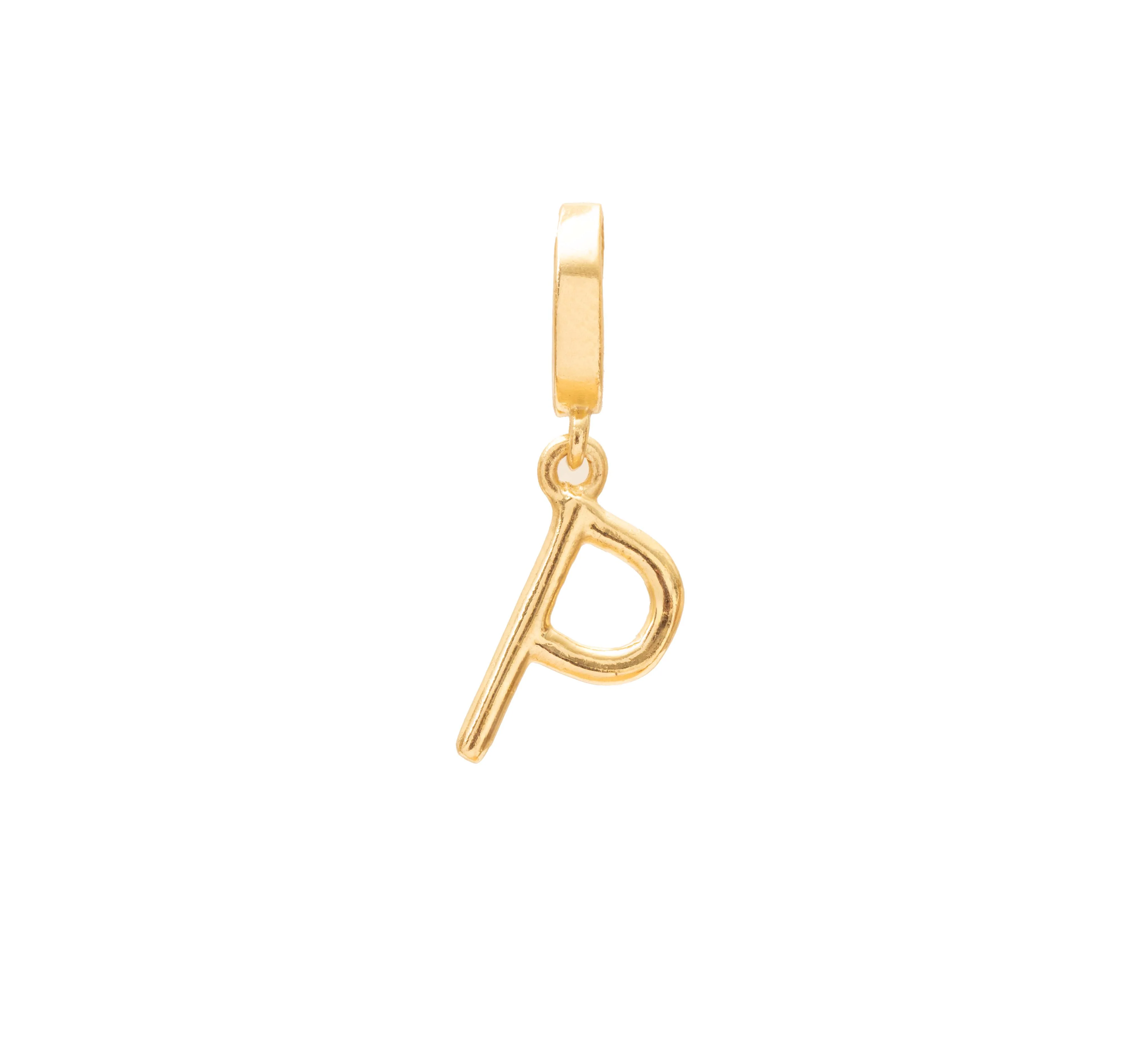 Initial medium charm gold hinge pendant - Image 16