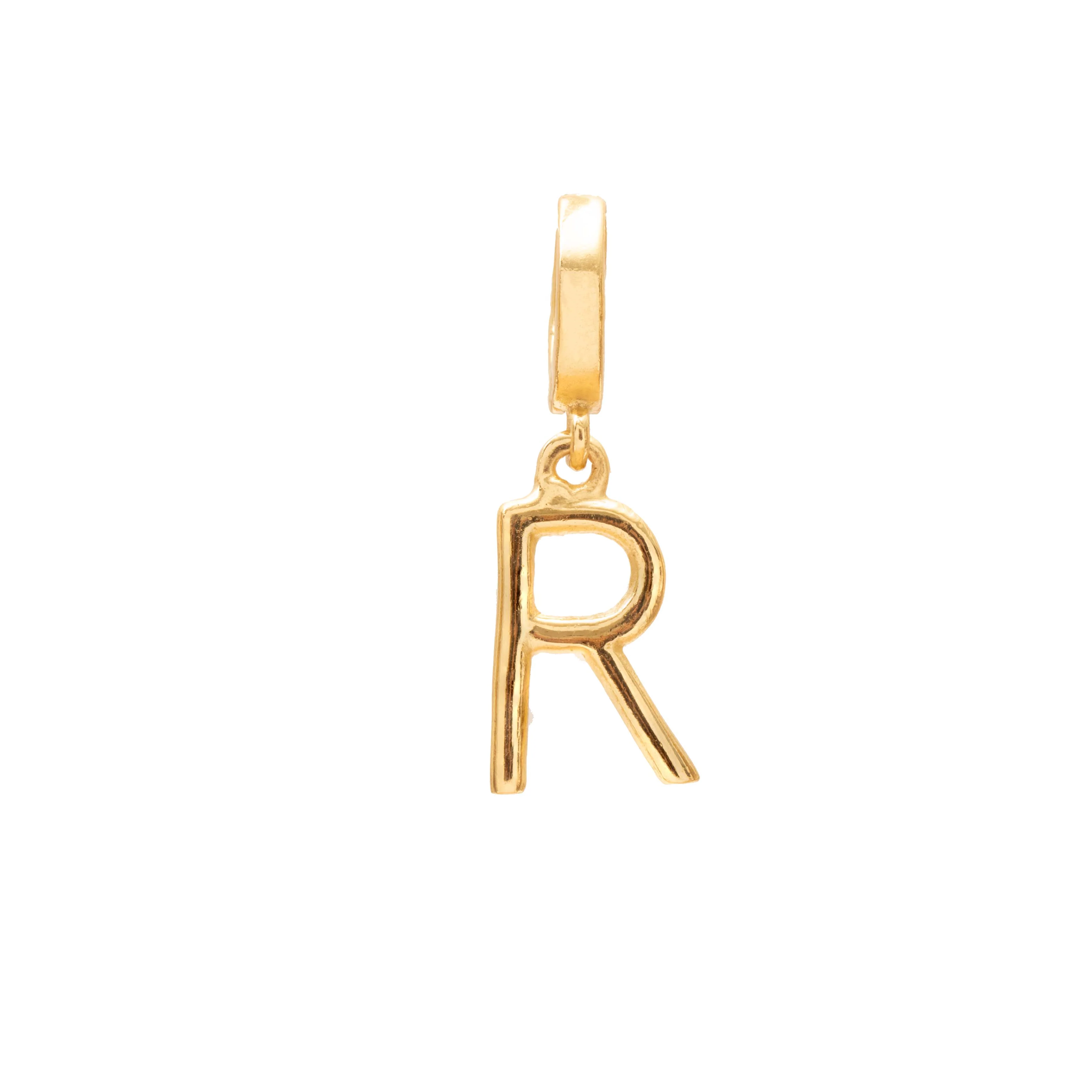 Initial medium charm gold hinge pendant - Image 17