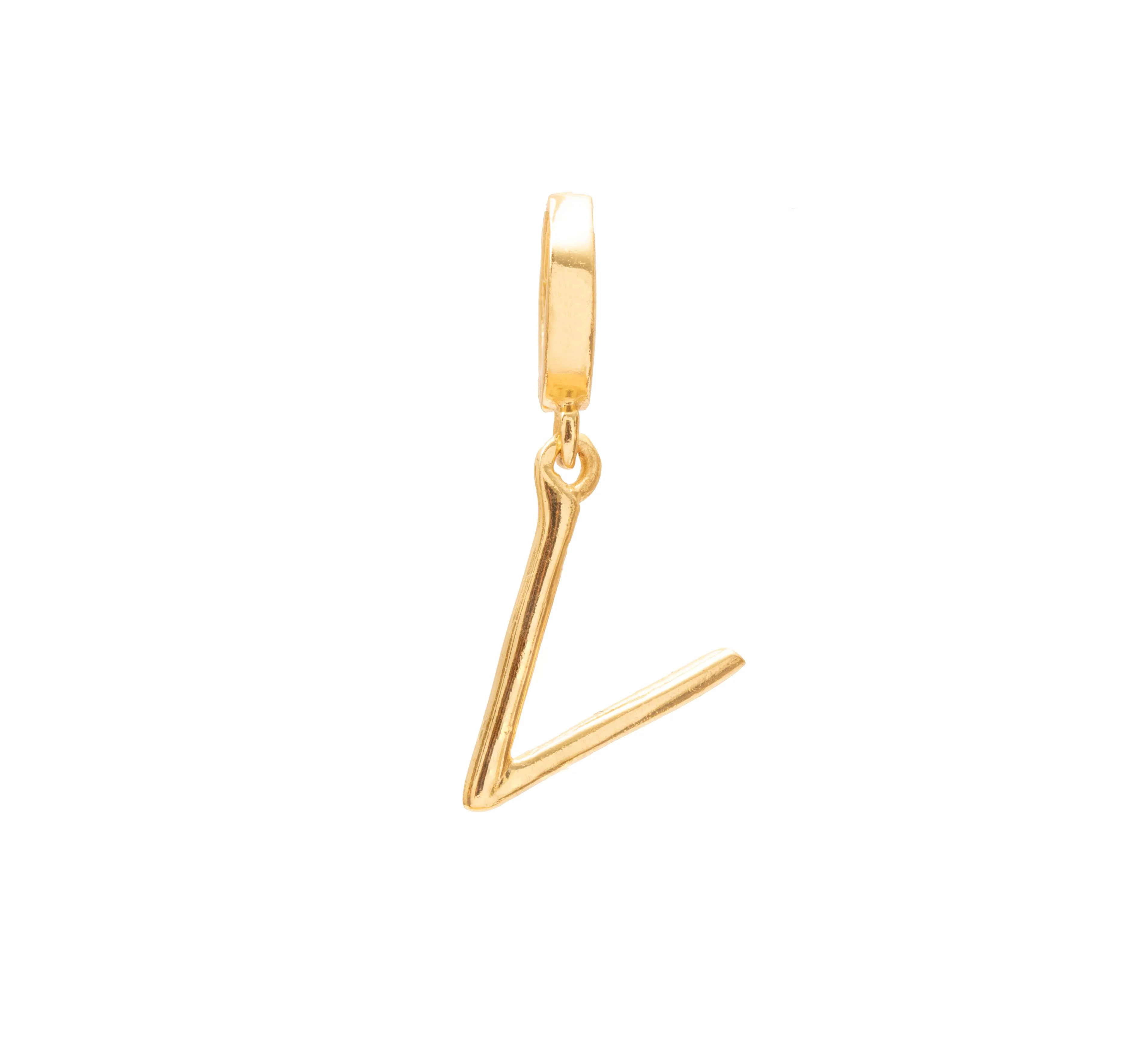 Initial medium charm gold hinge pendant - Image 20
