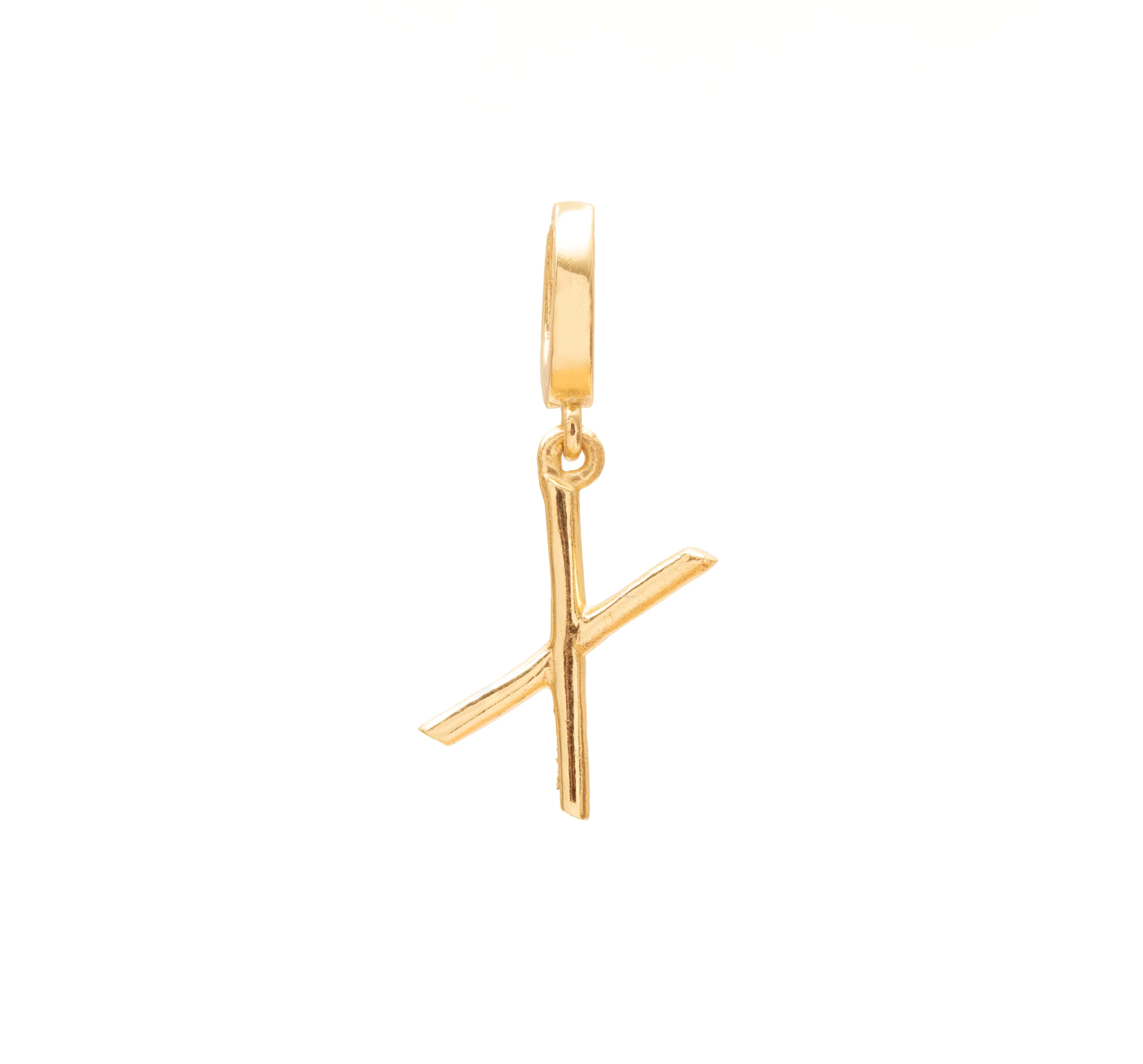 Initial medium charm gold hinge pendant - Image 22