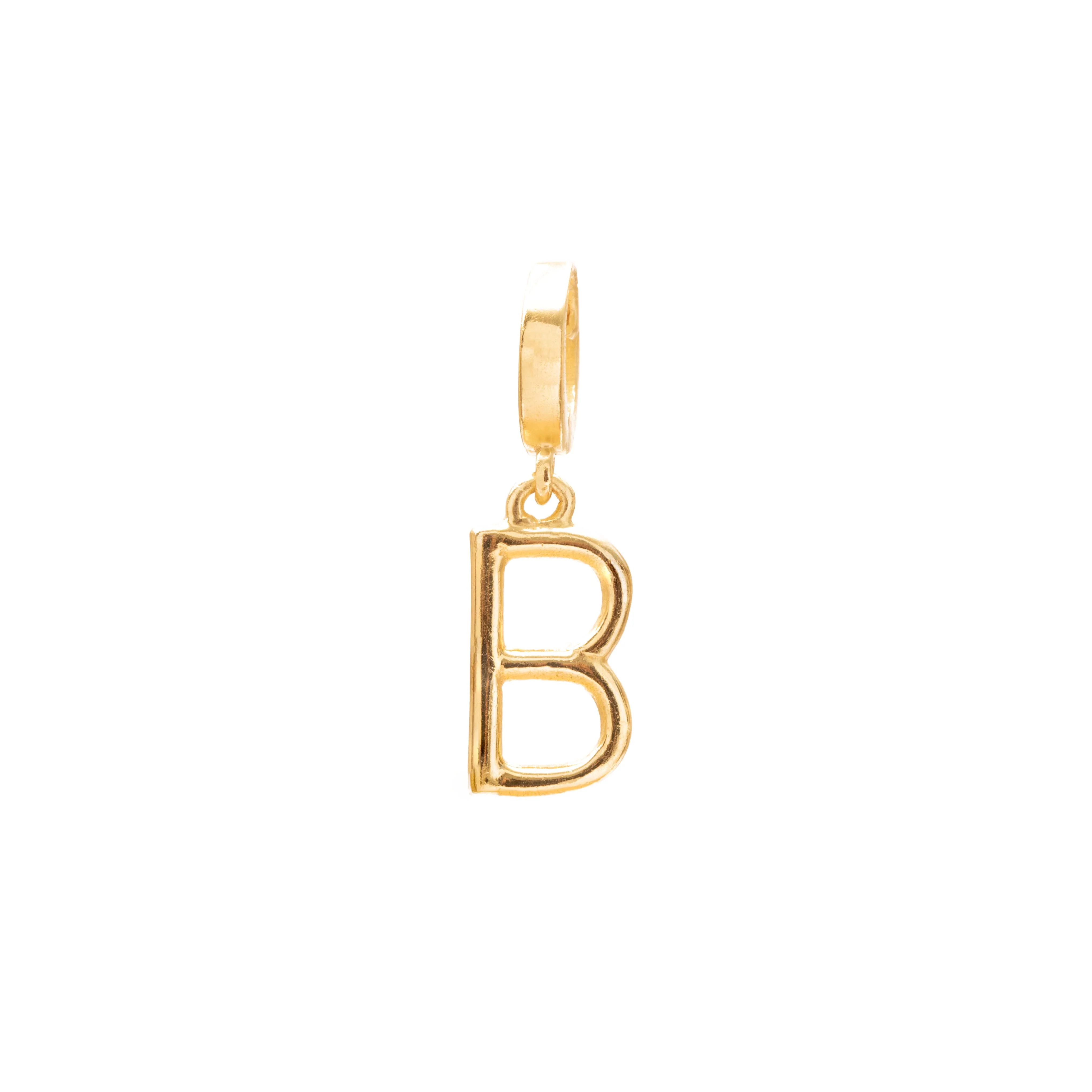 Initial medium charm gold hinge pendant - Image 3