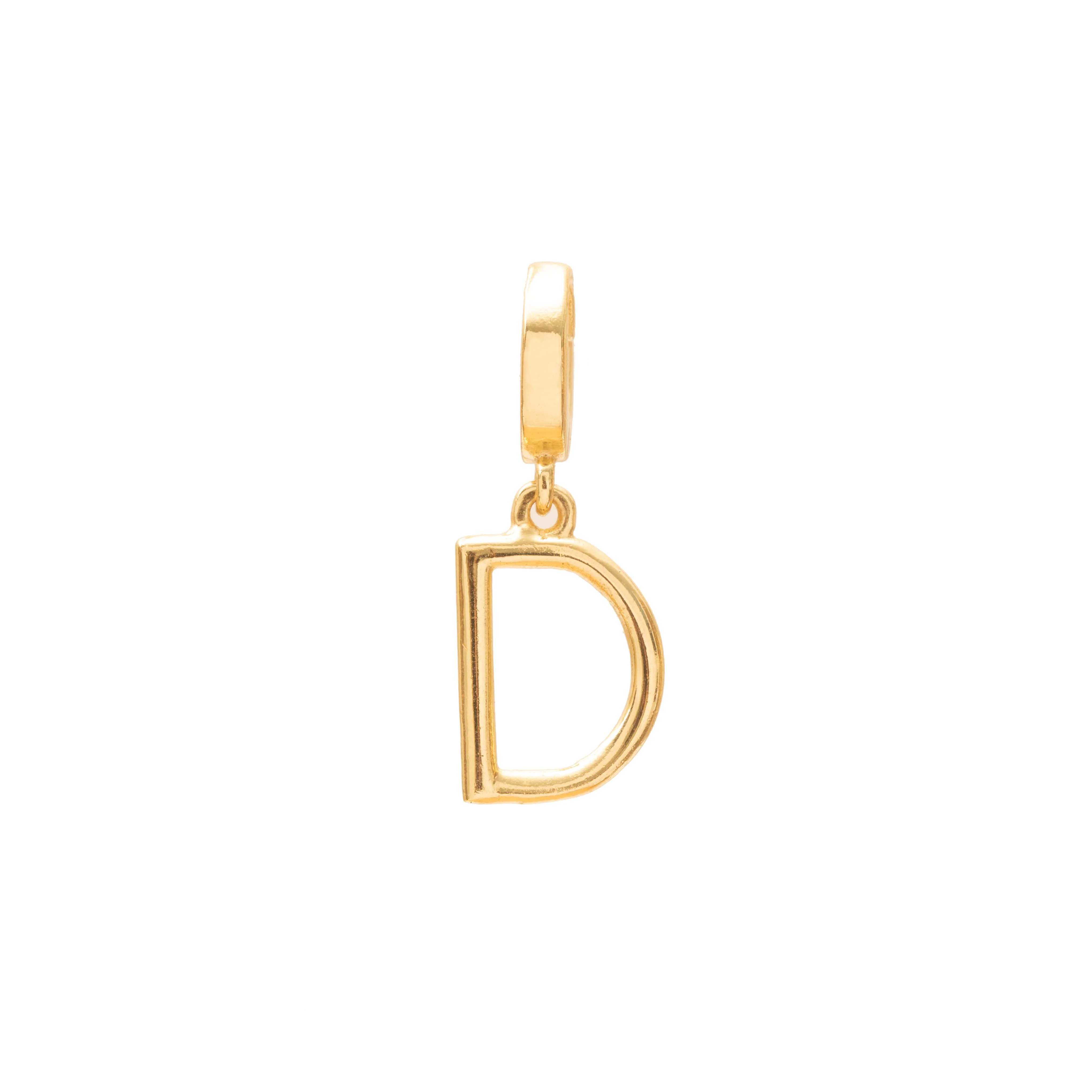 Initial medium charm gold hinge pendant - Image 5